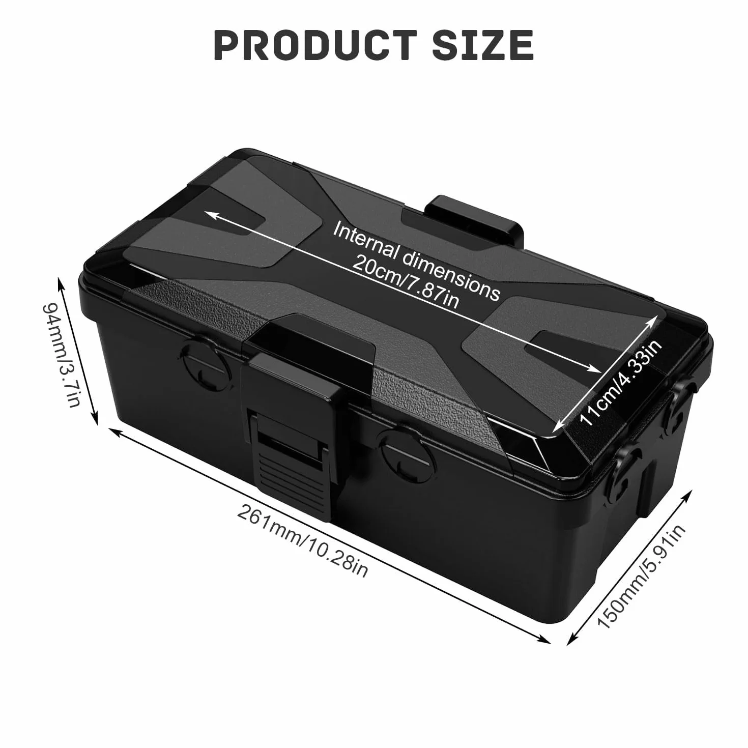 Kabelbox Schwarz Outdoor wodoszczelna, Wodoszczelna skrzynka na wtyczki, Skrzynka elektryczna do użytku zewnętrznego, Osłona na wtyczki – skrzynka na kable elektryczne, Chroni przedłużacze.