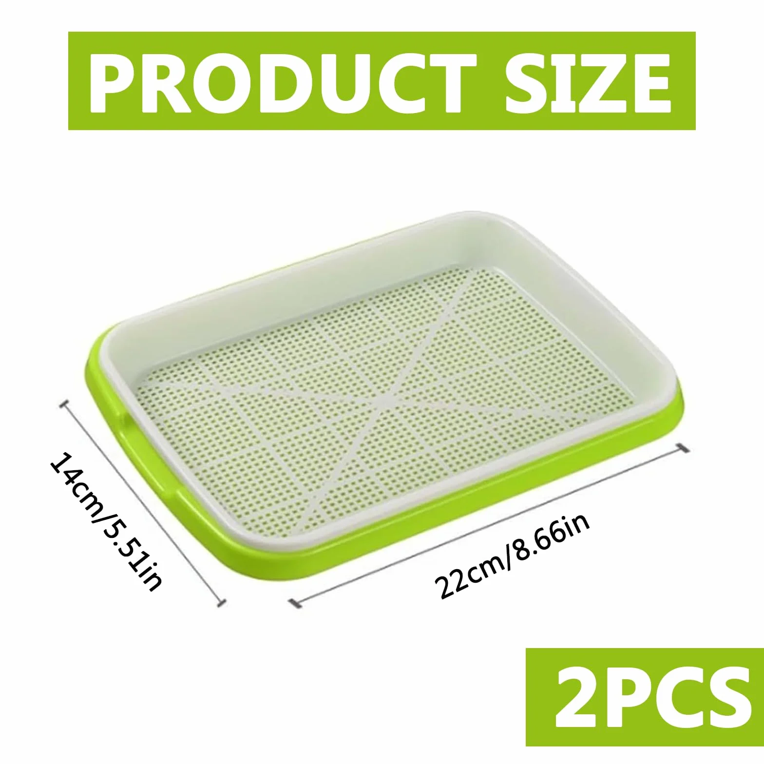 Zestaw misek do uprawy mikrogreens 22 cm, rzeżucha, kiełki