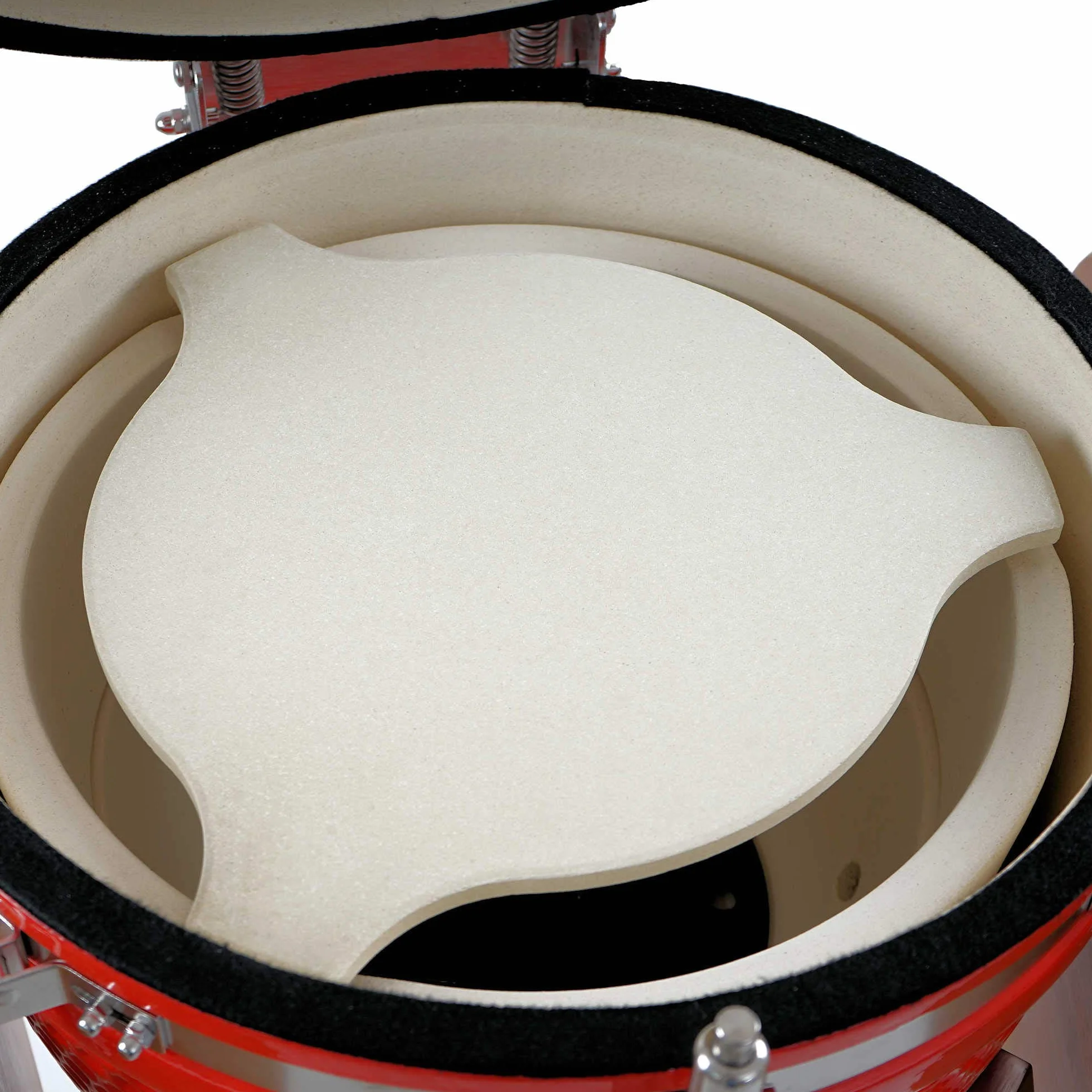 BBQ-Toro Kamień deflektor Ø 36 cm – Ø 46 cm, kamień do pizzy pasuje do grilla ceramicznego Kamado Ø 52 cm, kamień deflektor do niskich temperatur | gotowanie na niskim poziomie i na wolnym powietrzu |