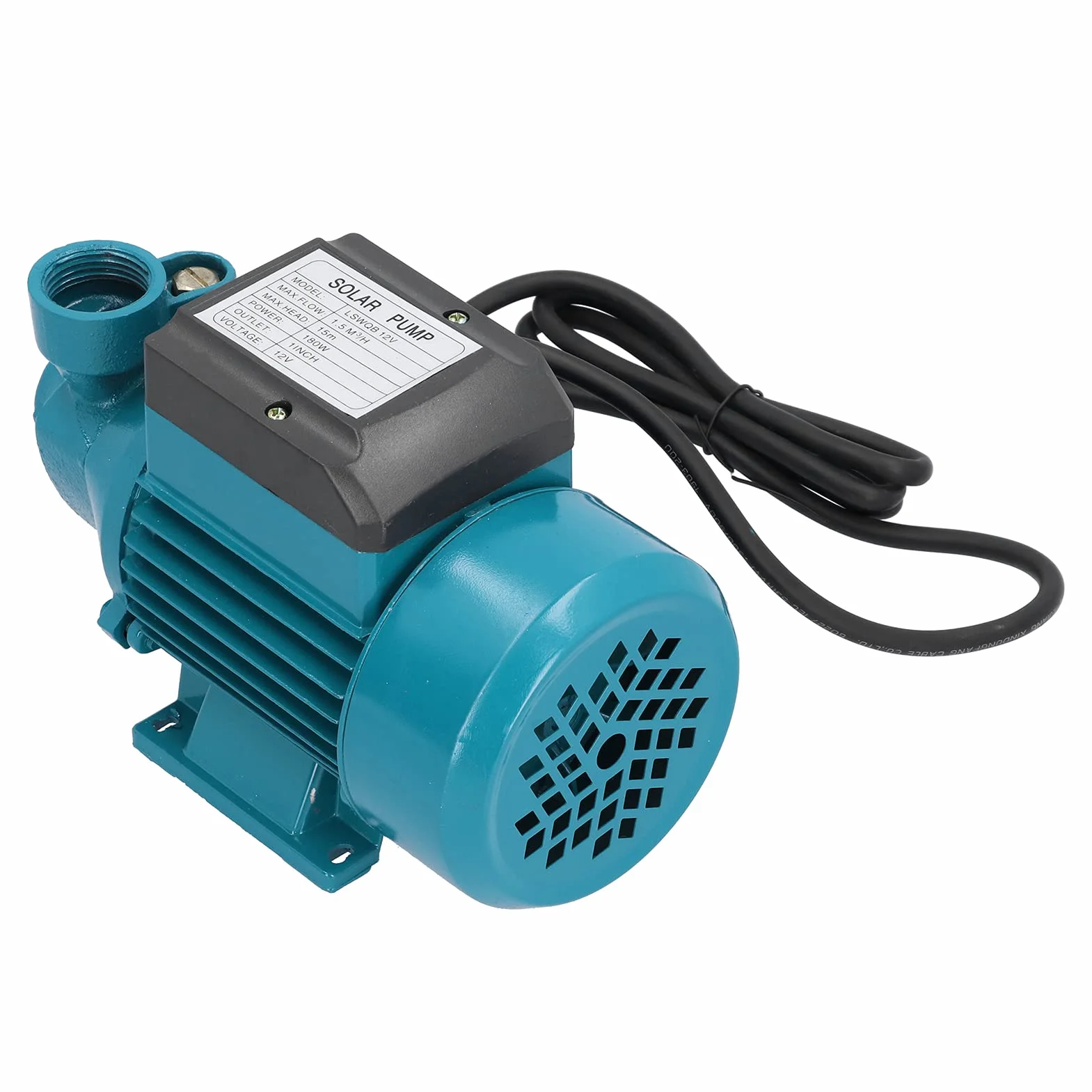Wodna Pompa Elektryczna 180W DC12V do Transferu i Usuwania Wody z Ogrodu, Wanny, Beczki na Deszczówkę, Basenu, Stawów i Akwariów