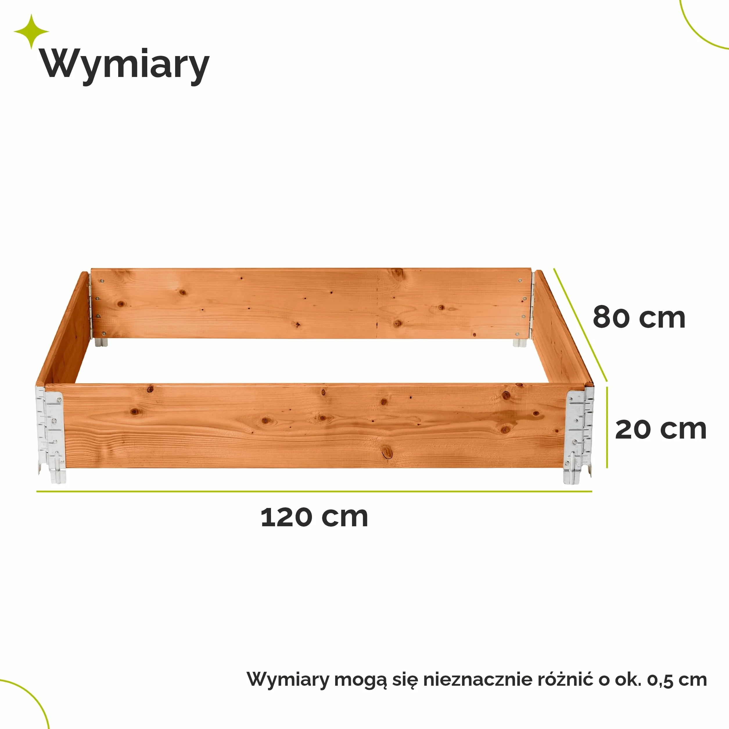 Garronda Podwyższona grządka Nadstawka paletowa Warzywniak 3 Sztuki Skrzynia na warzywa 120x80x20 cm Brązowy GD-0075
