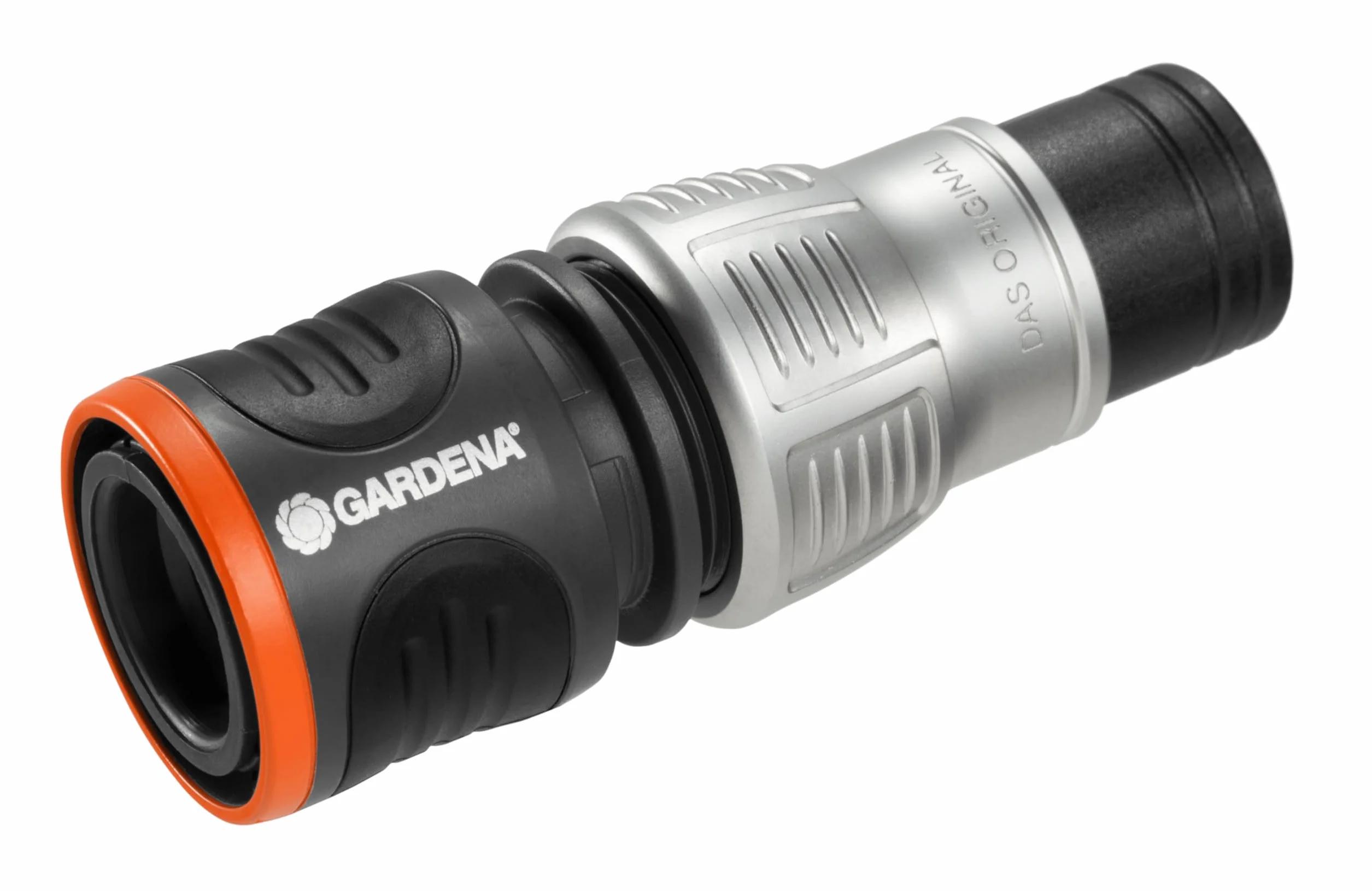 Gardena szybkozłącze ze stopem Premium 13 mm (1/2") - 15 mm (5/8"): Aquastop, szybka zmiana urządzenia, zabezpieczenie przed wygięciem, wgłębienia do chwytania, mrozoodporne, zapakowane (18253-20)