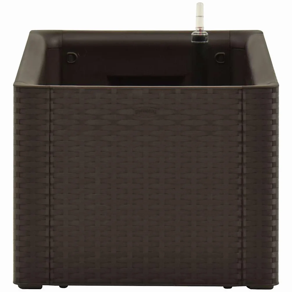vidaXL Podwyższona donica z systemem podlewania mokka 100x43x33 cm