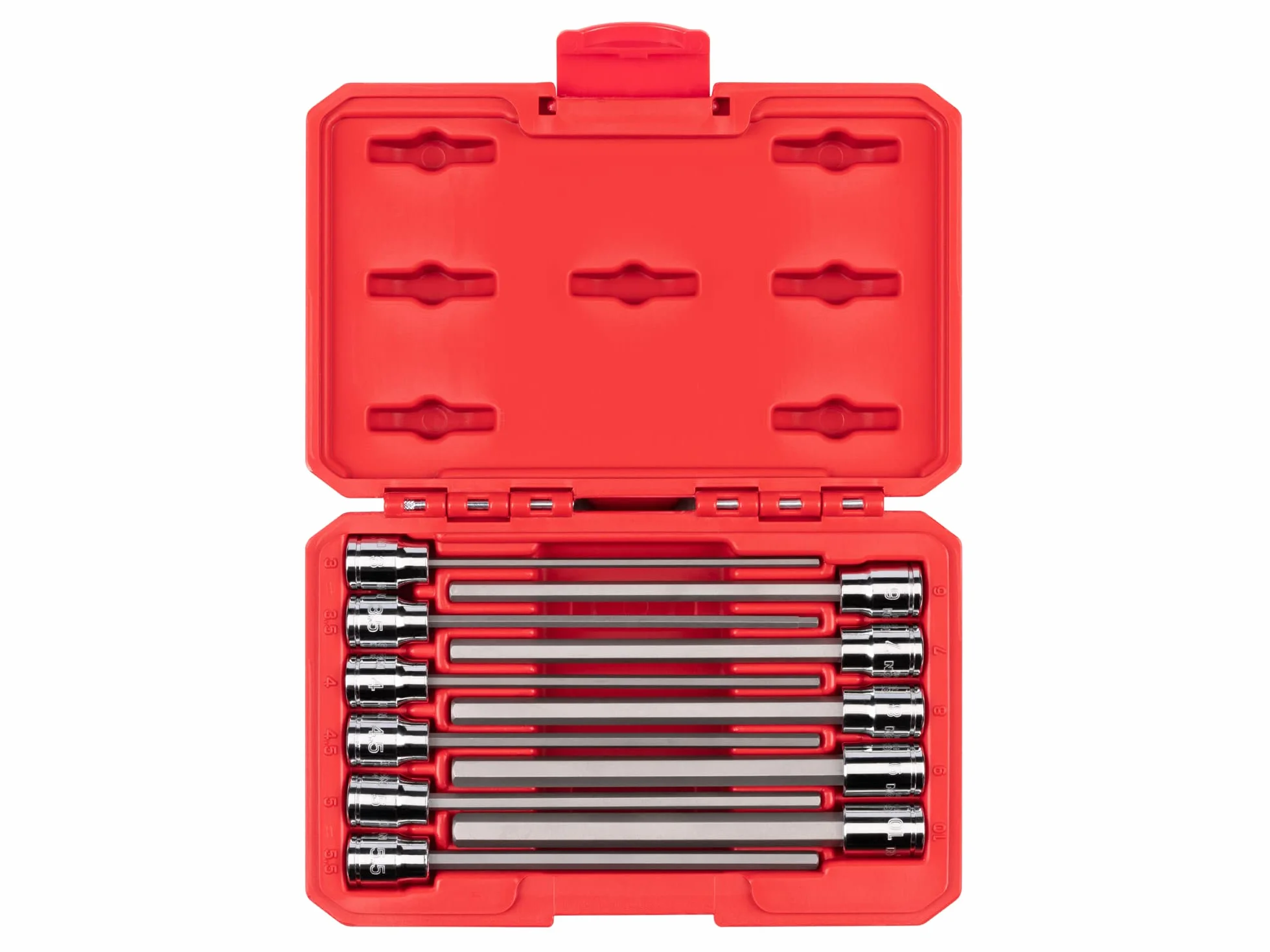TEKTON Zestaw nasadek sześciokątnych 3/8 cala, 11-częściowy (3-10 mm) | SHB91314