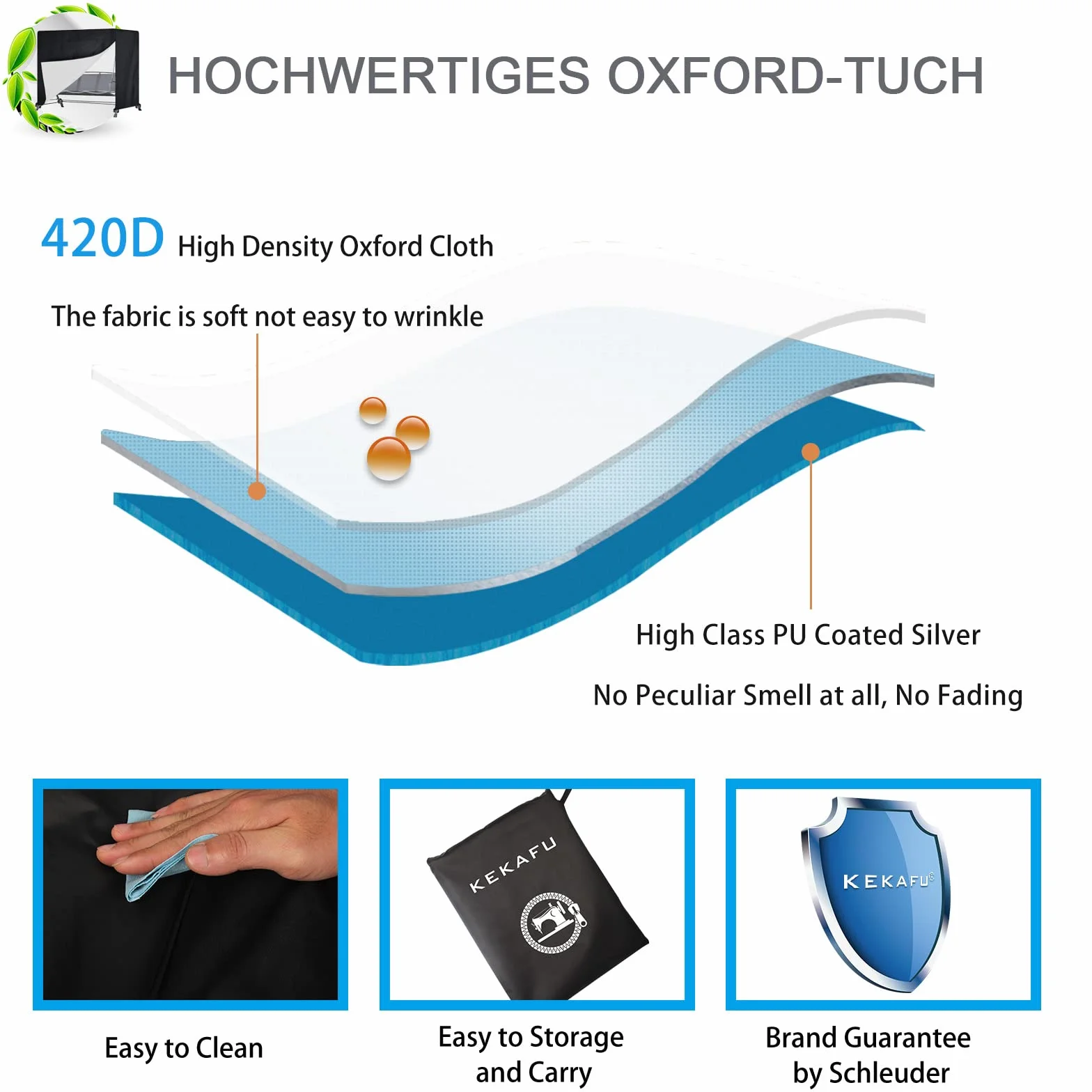 Pokrowiec ochronny na huśtawkę Hollywood wodoszczelny Oxford 420D 250x150x170 cm czarny