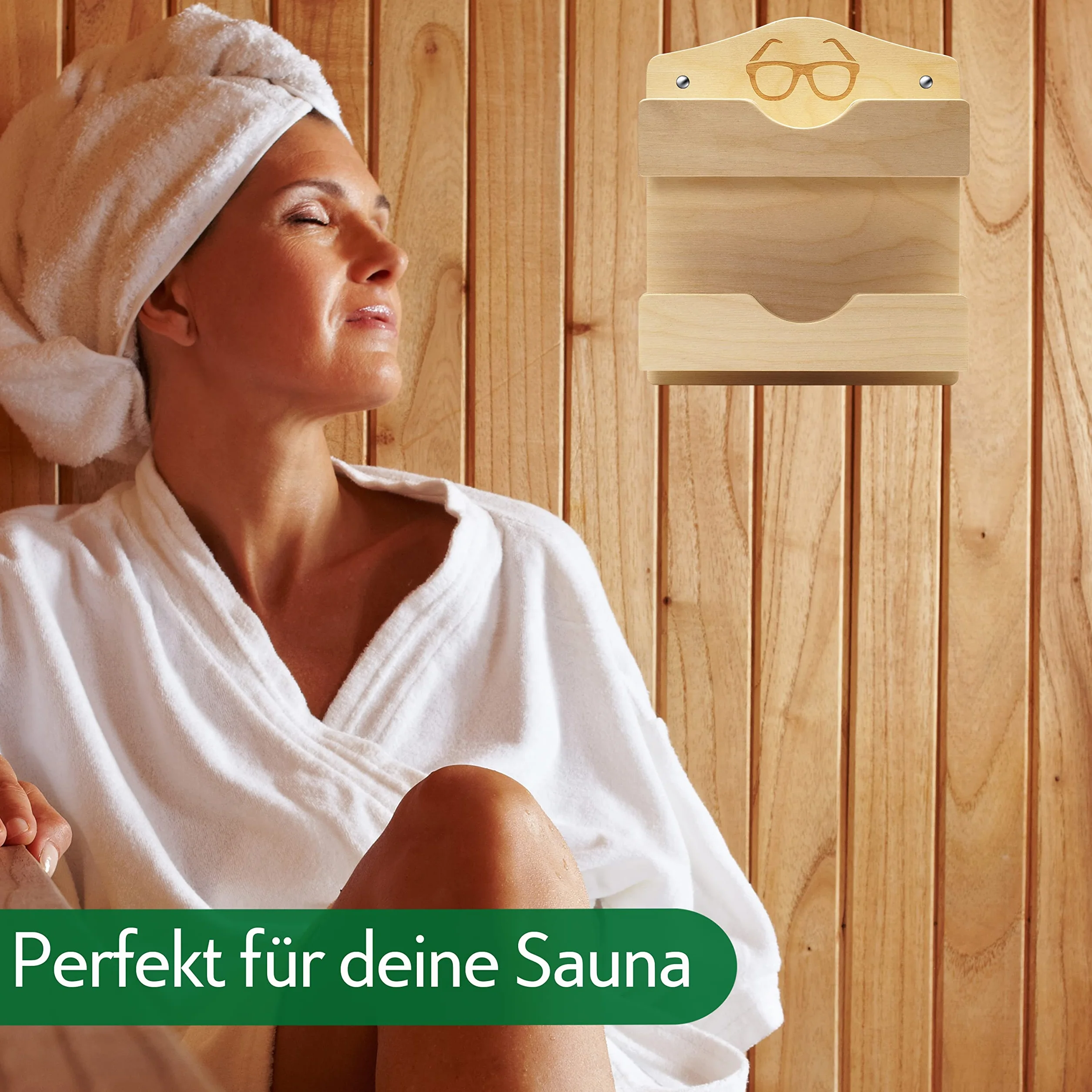 CozyNature Uchwyt do okularów do sauny Akcesoria 2 przedziały