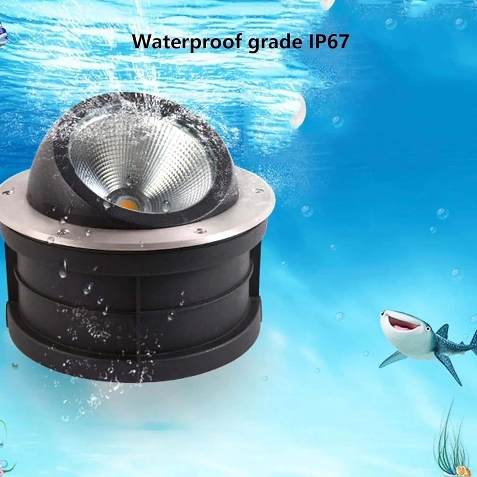 oświetlenie zewnętrzne, Wodoodporne lampy ogrodowe IP67 do wkopywania w ziemię, regulowane pod kątem, okrągłe, wpuszczane ze stali nierdzewnej(Red,9W (85 265V))