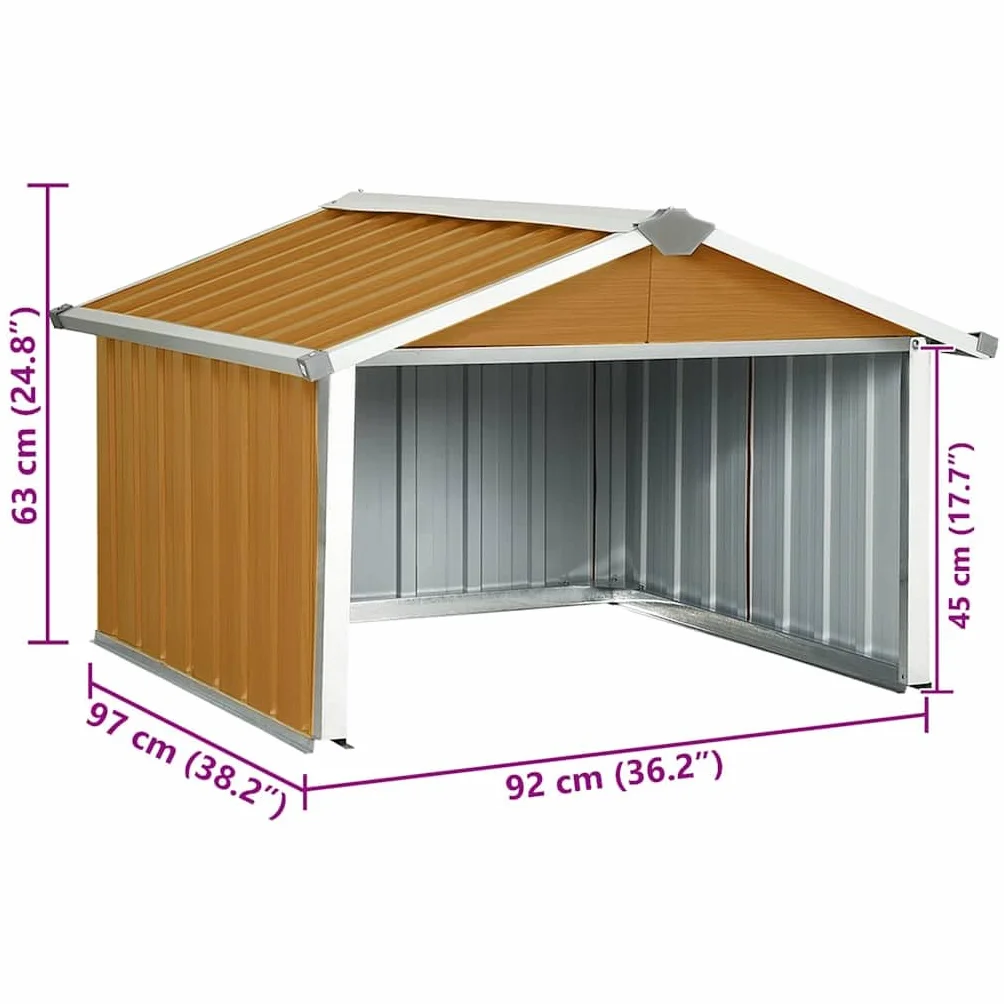 vidaXL Garaż dla kosiarki robotycznej, 92x97x63 cm, galwanizowana stal