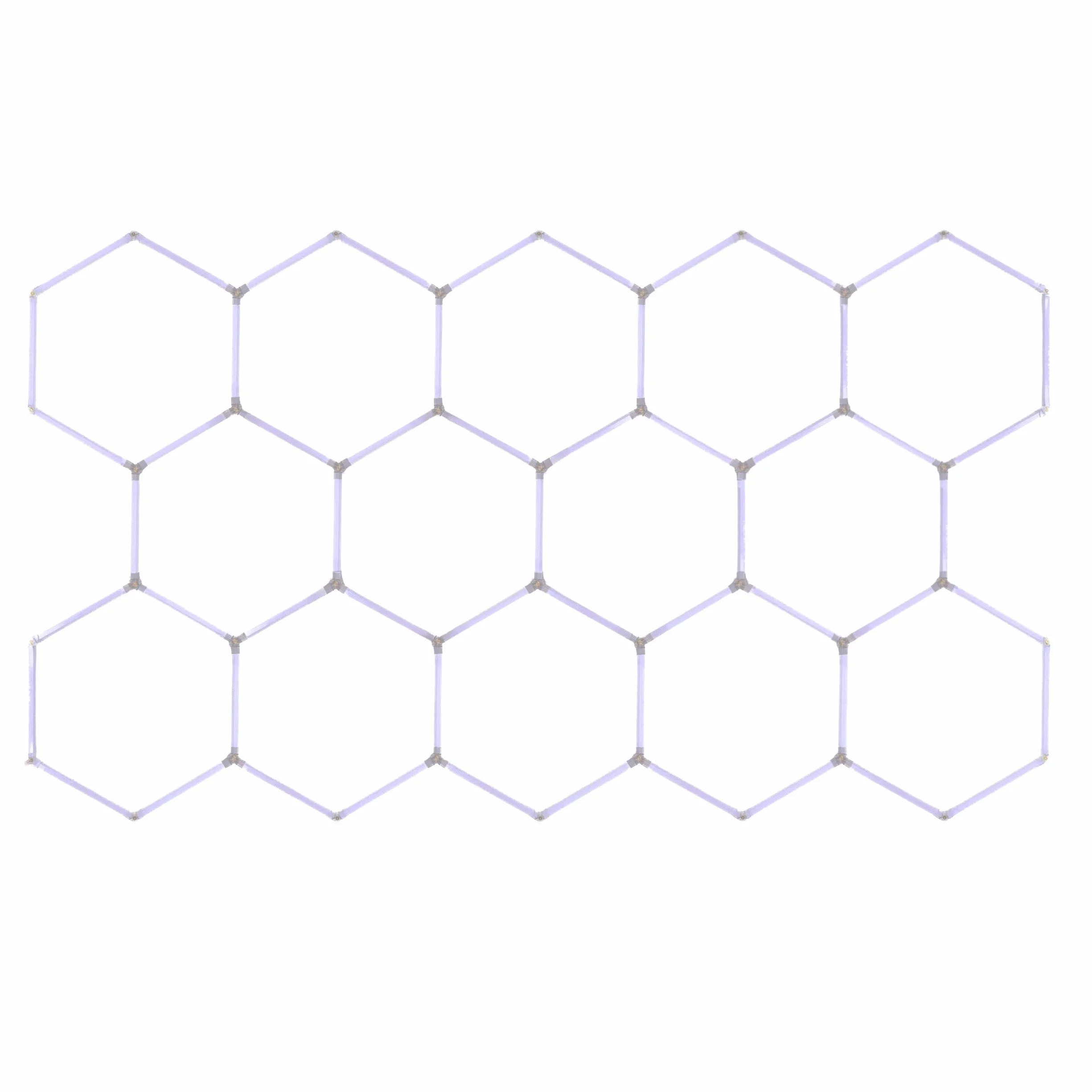 EinParts EPHCL13 lampa LED Hexagon 239x407 cm 14 modułów 50160 lm 6500K zimna biel do garażu warsztatu detailingu