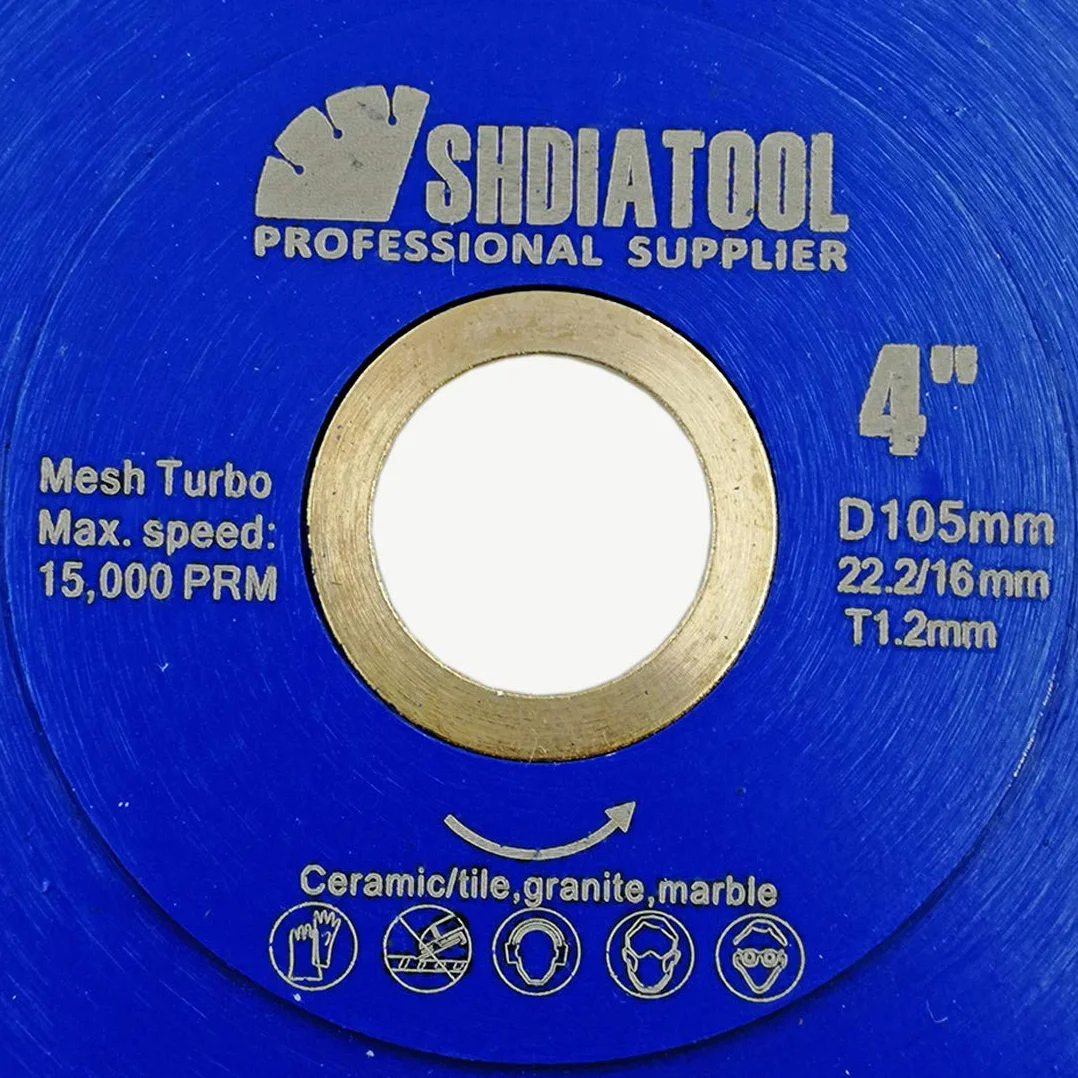 SHDIATOOL Diamentowa tarcza do cięcia 5 szt. 105 mm / 4 cale super cienkie X siatka Turbo piła ostrze do płytek marmur ceramika porcelana