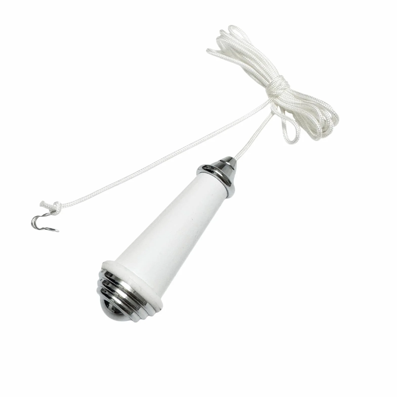 Pull Cord Control, Light Fixture Pull Chain, Stylish Ceiling Fan, Nylon String with Chrome Finish for Home, Study Room, Hotel, Modern Interiors 3.15x0.67 Inch