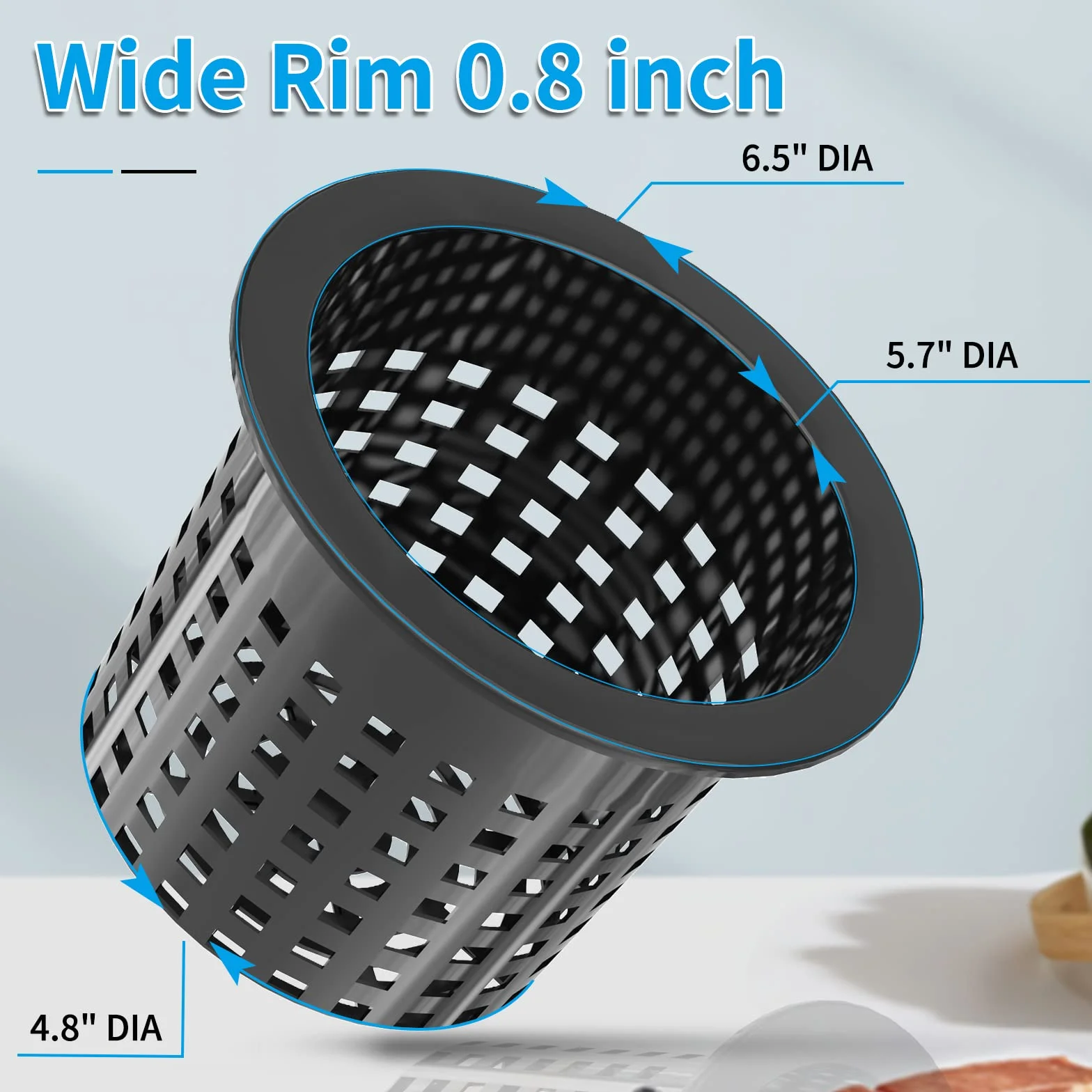 Doniczki siatkowe do hydroponiki 16 cm 12 szt. z szerokim rantem