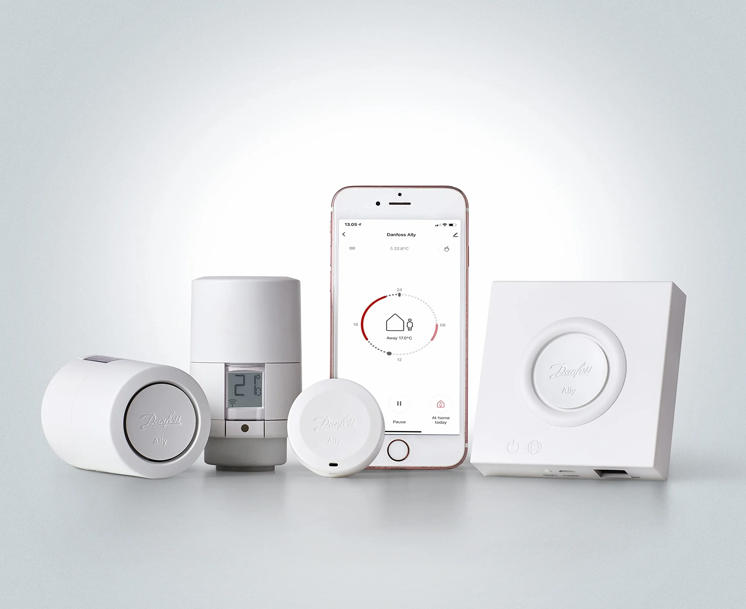 Elektroniczny termostat grzejnikowy Danfoss Ally, Biały