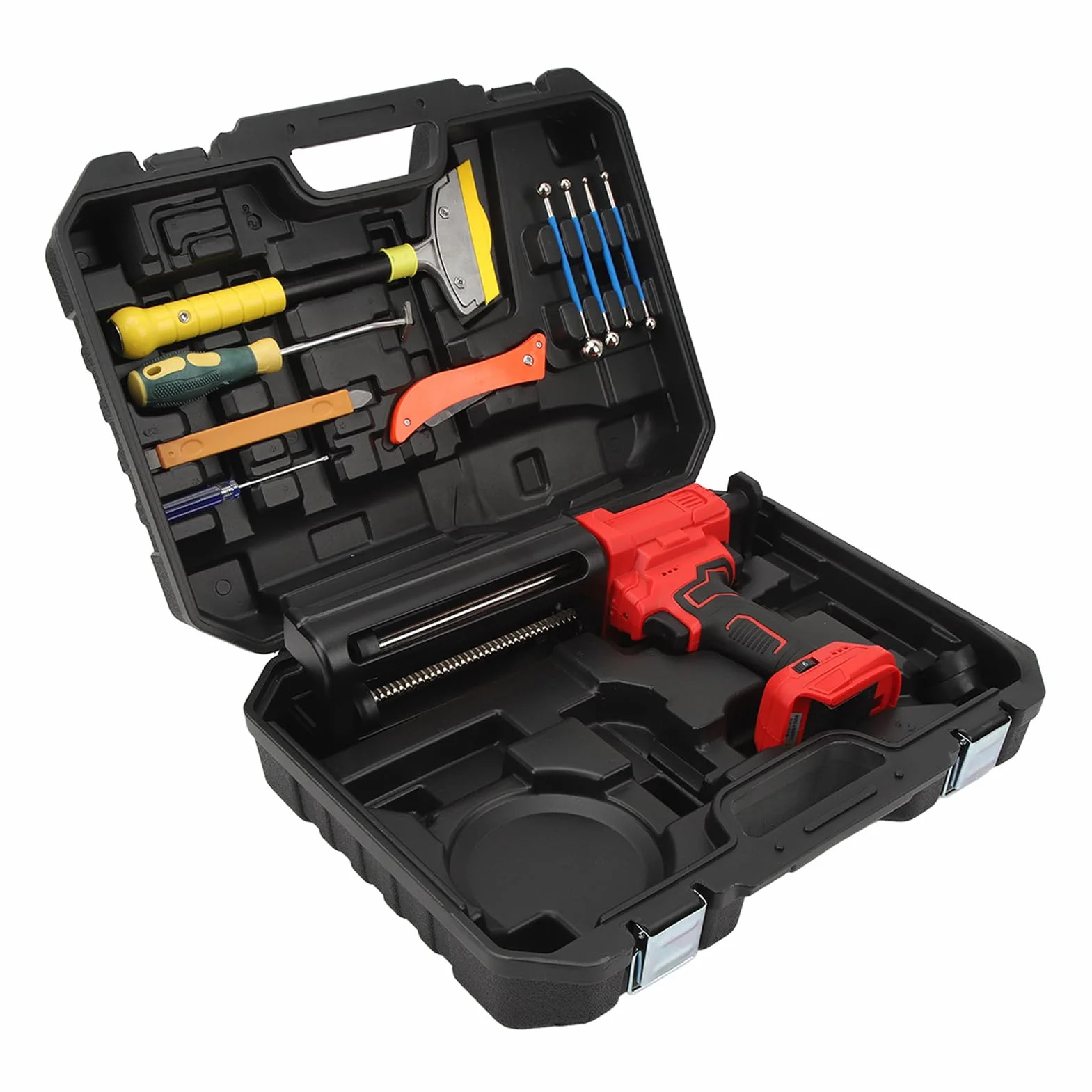 Generic Elektryczny Pistolet do Uszczelniania Uszczelniaczy Ergonomiczny, 6-biegowy z możliwością Regulacji do Projektów Typu „zrób to sam” Siła Ciągu 800 N z Akcesoriami