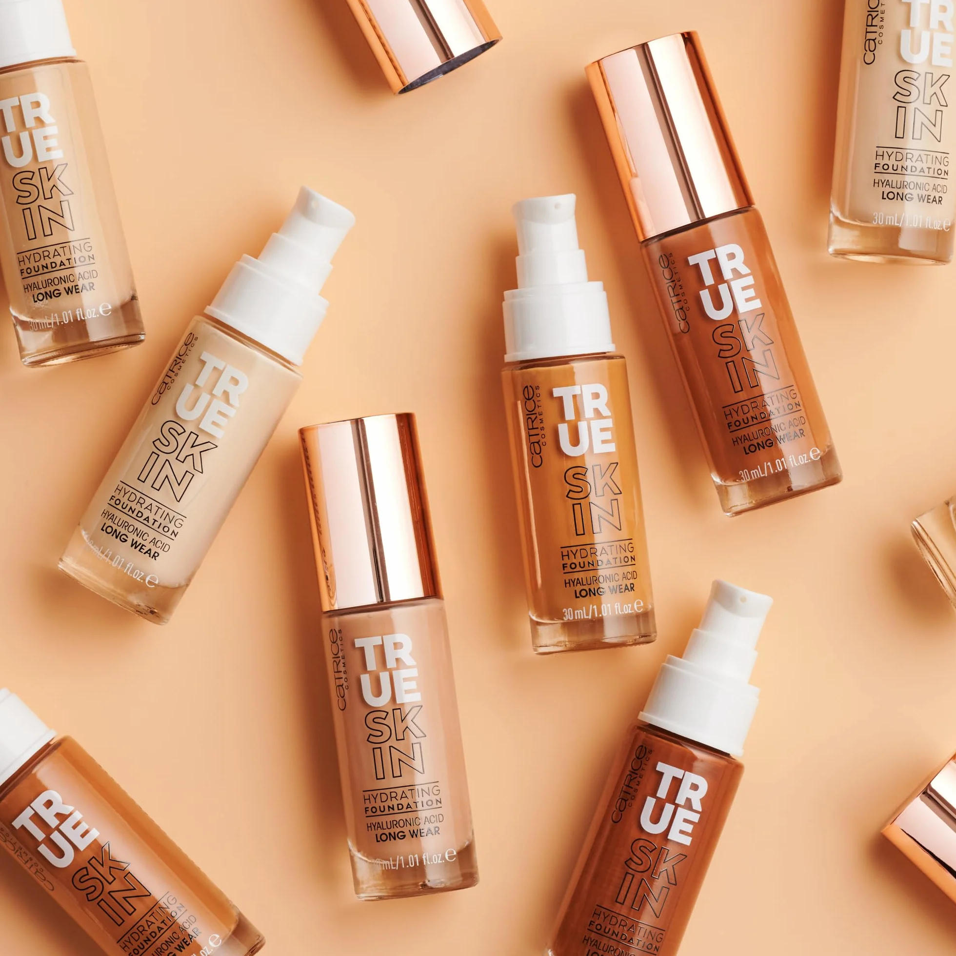 Catrice Podkład nawilżający True Skin, nawilżanie, długotrwały, matujący, naturalny, matowy (30ml)