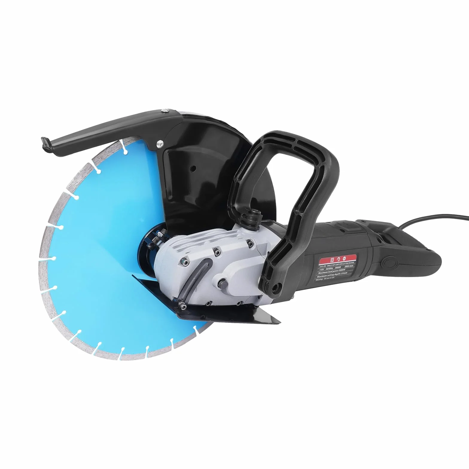 Elektryczna piła do betonu 3000 W, 355 mm, głębokość cięcia 135 mm, piła tarczowa z rurą wodną, pompą wodną, brzeszczotem, maszyną do cięcia kamienia, piła tarczowa, przecinarka do kamienia, cegieł