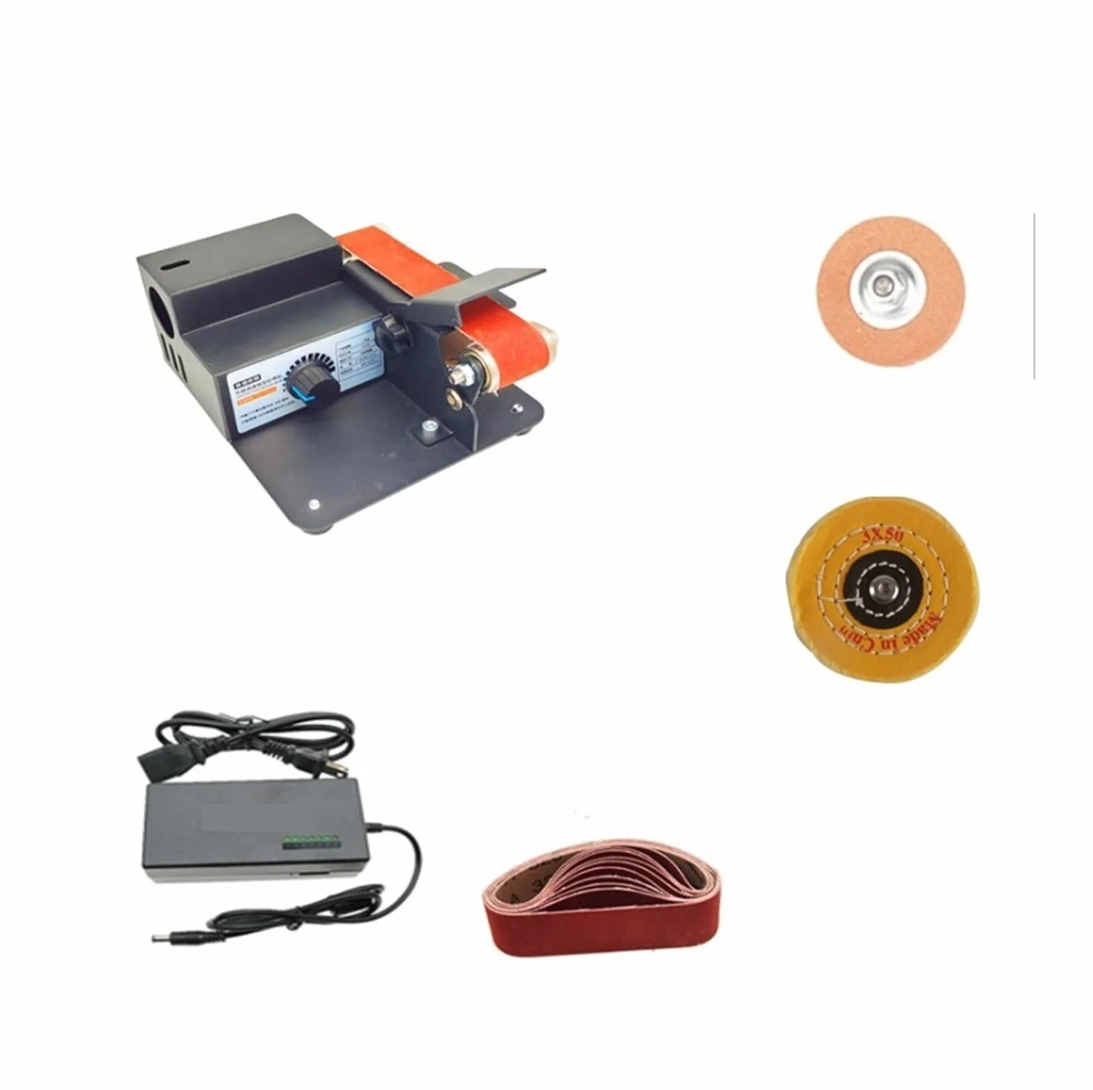 Szlifierka elektryczna Wielofunkcyjny domowy elektryczny DIY pulpit Mini maszyna taśmowa Mini stała szlifierka kątowa polerowanie artefaktów Wysoka prędkość, cichsza(795 Set2)
