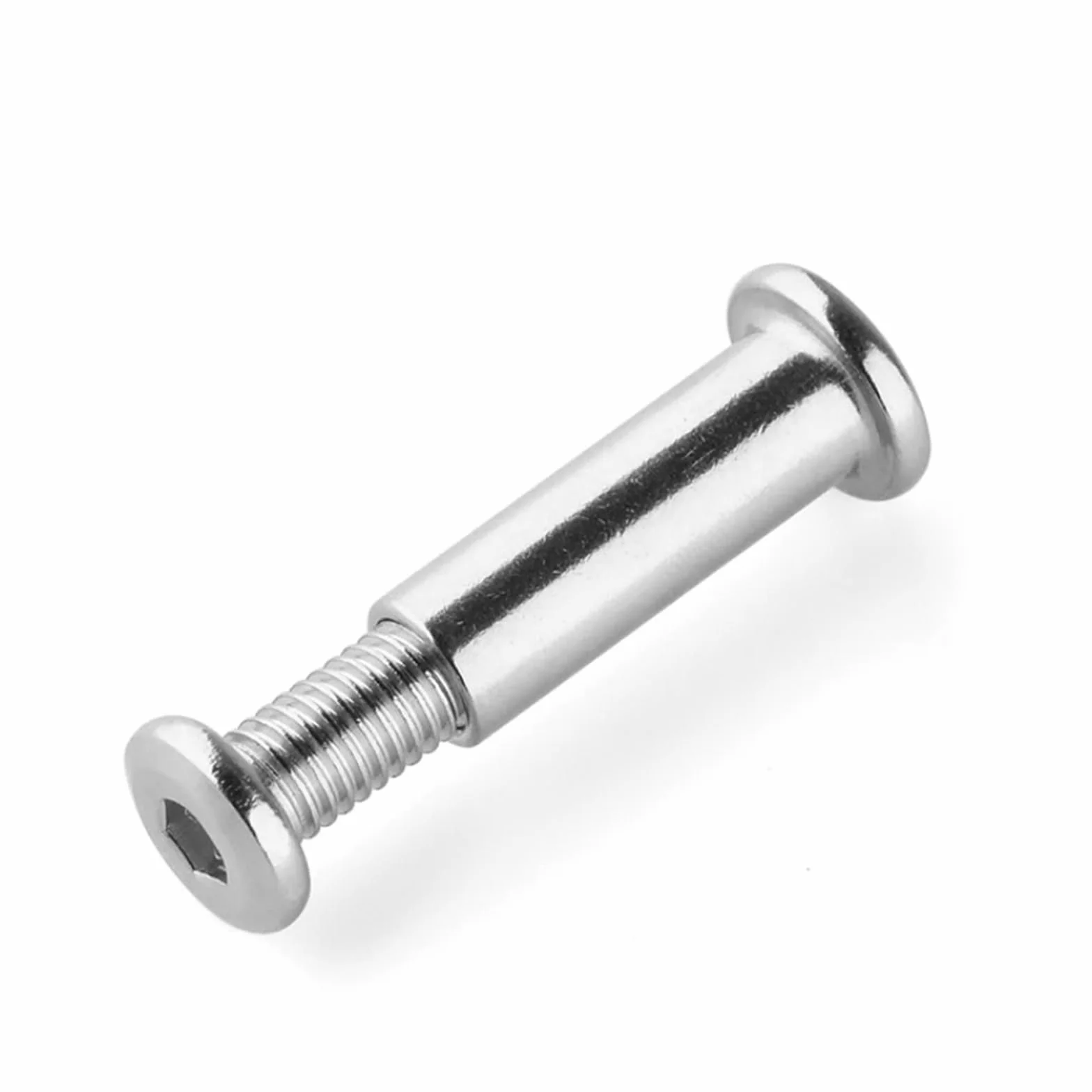 M4 304 Stainless Steel Flat Hex Hexagon Socket Head Furniture Rivet Connector Insert Joint Sleeve Cap Nut(15mm)