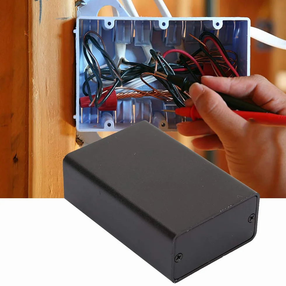 23 * 44 * 65 mm matowy czarny aluminiowy pudełko trwałe typ dzielony aluminiowa obudowa chłodzenie DIY elektroniczna obudowa projektowa obudowa elektroniczna płyta obwodu