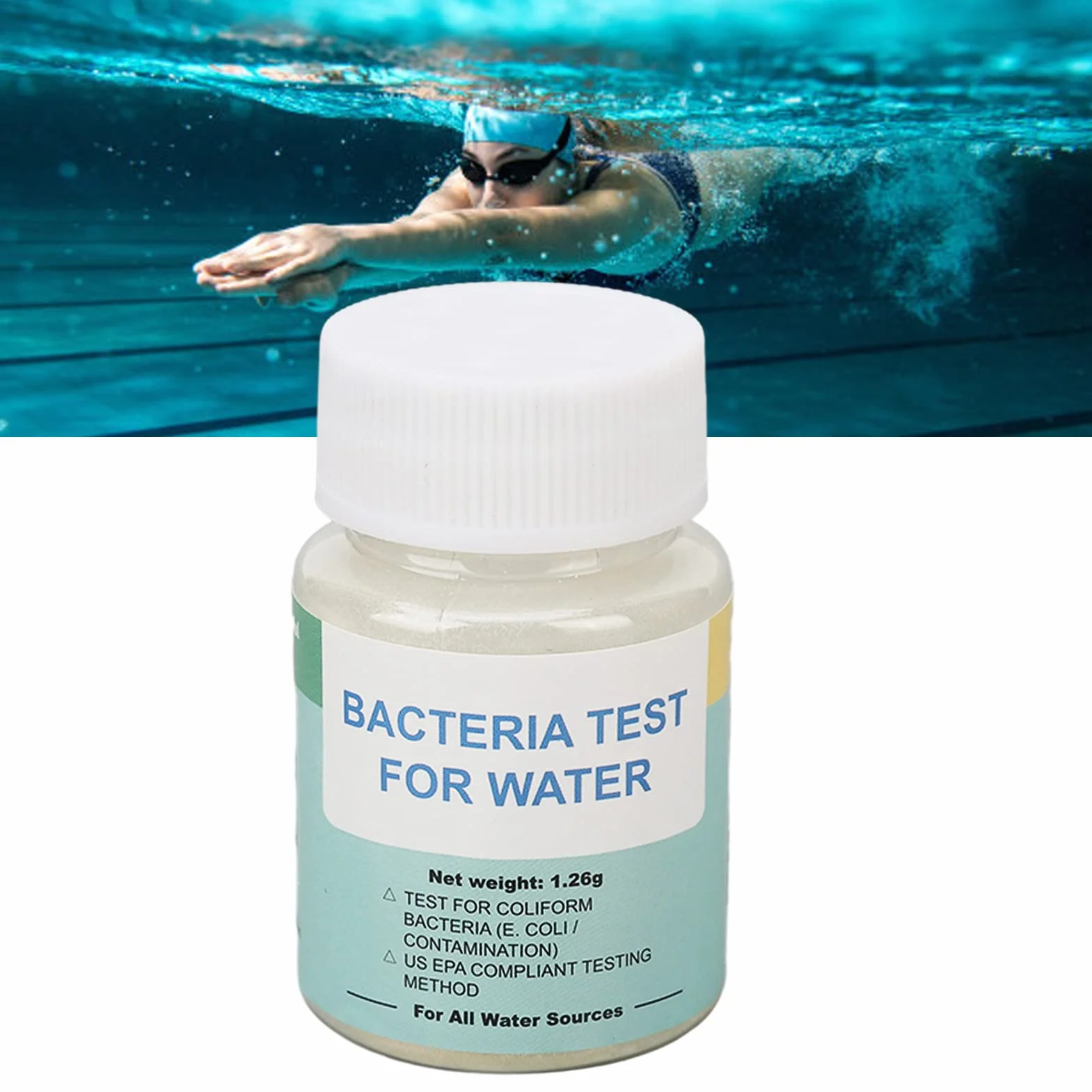 Zestaw do testowania wody pitnej, proszek testowy do bakterii Coliform dla wody z kranu, basenu, akwarium