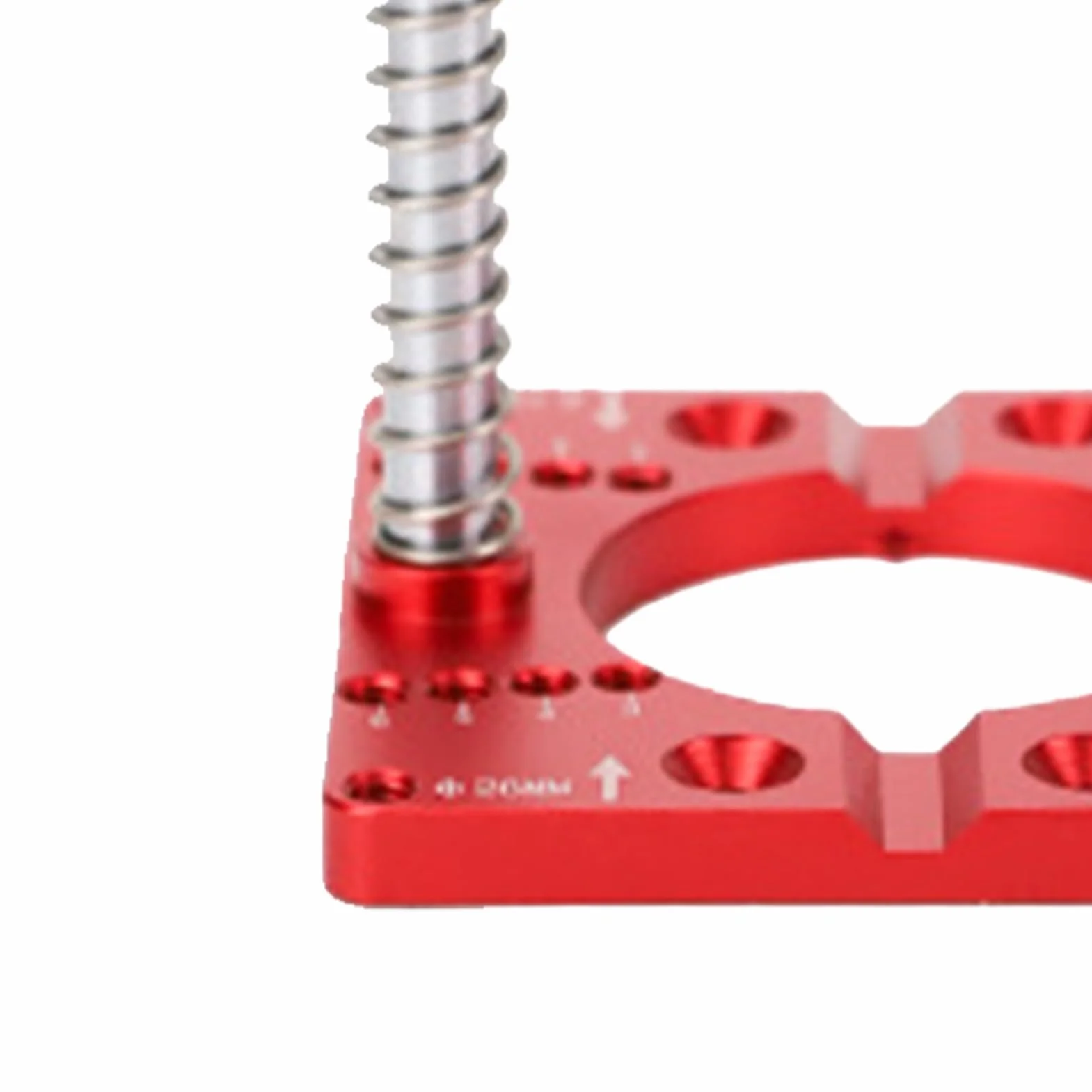 Aramox Uchwyt Wiertarki Ręcznej, Przyrząd do Wiercenia Stołowego ze Stopu Aluminium z Lokalizatorem Otworu Zawiasu 35 Mm, regulacją Głębokości i czytelną skalą, do Stolarki Drzewnej i Montażu Szafek