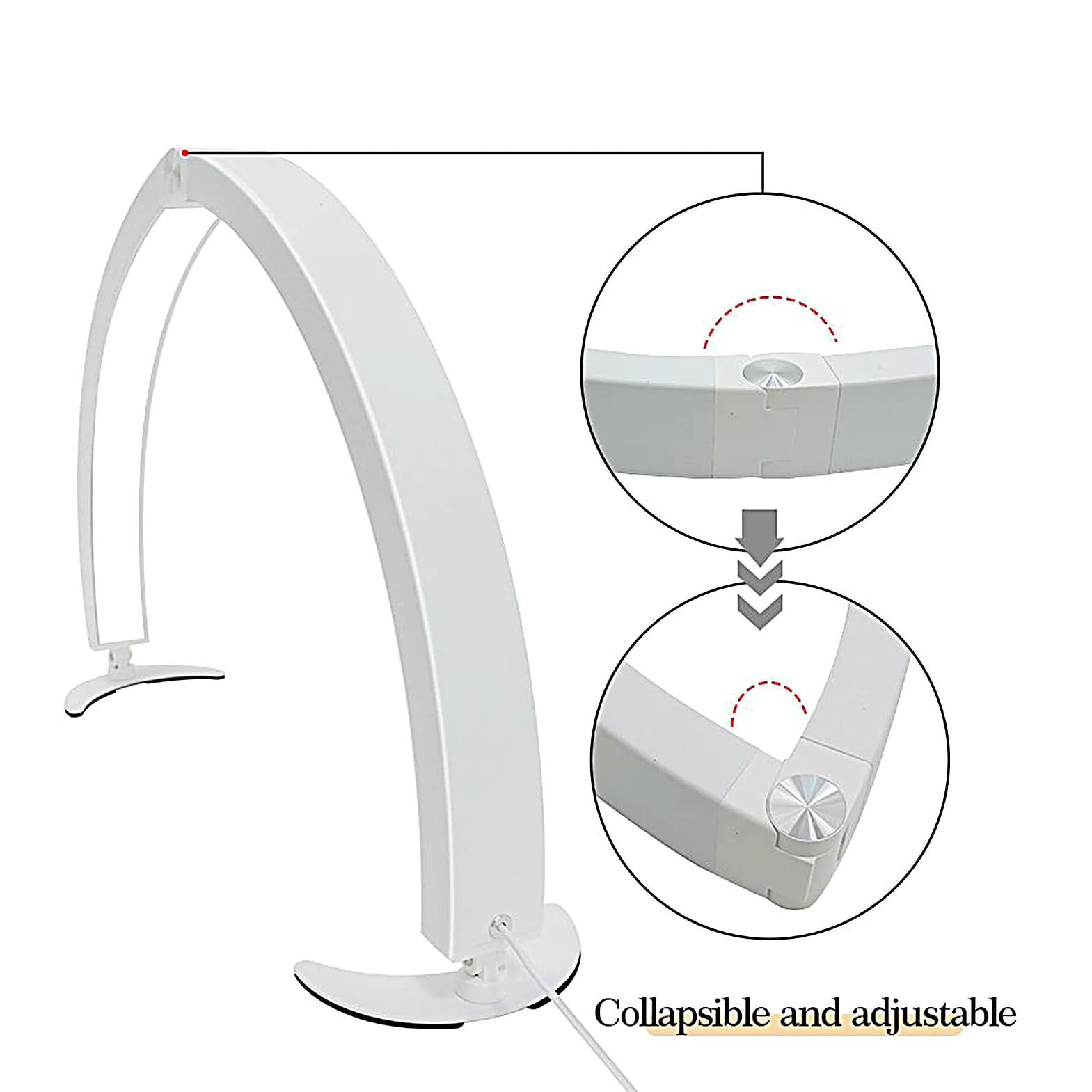 Lampa do paznokci na biurko Łukowata regulowana 40 W | Lampa do Manicure do Salonu Kosmetycznego Dla Dziewczyny Żony Przyjaciółki Siostry W Podróży Dom Wnętrz Szkoła Plener