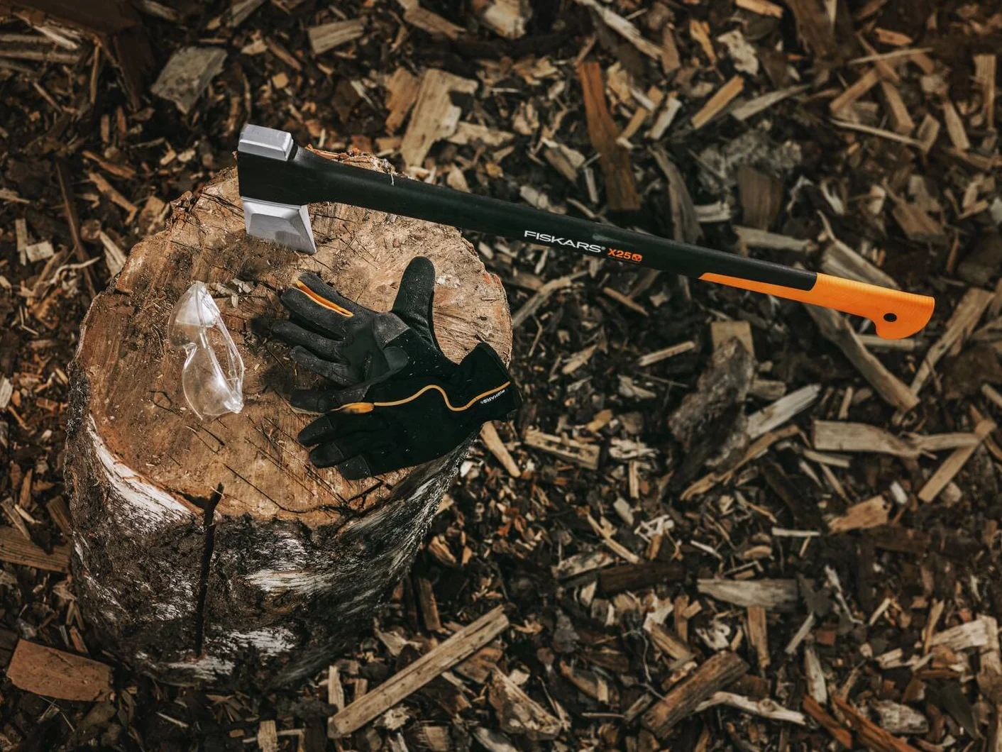 Fiskars X-Series Siekiera X25 77 cm Czarny Pomarańczowy