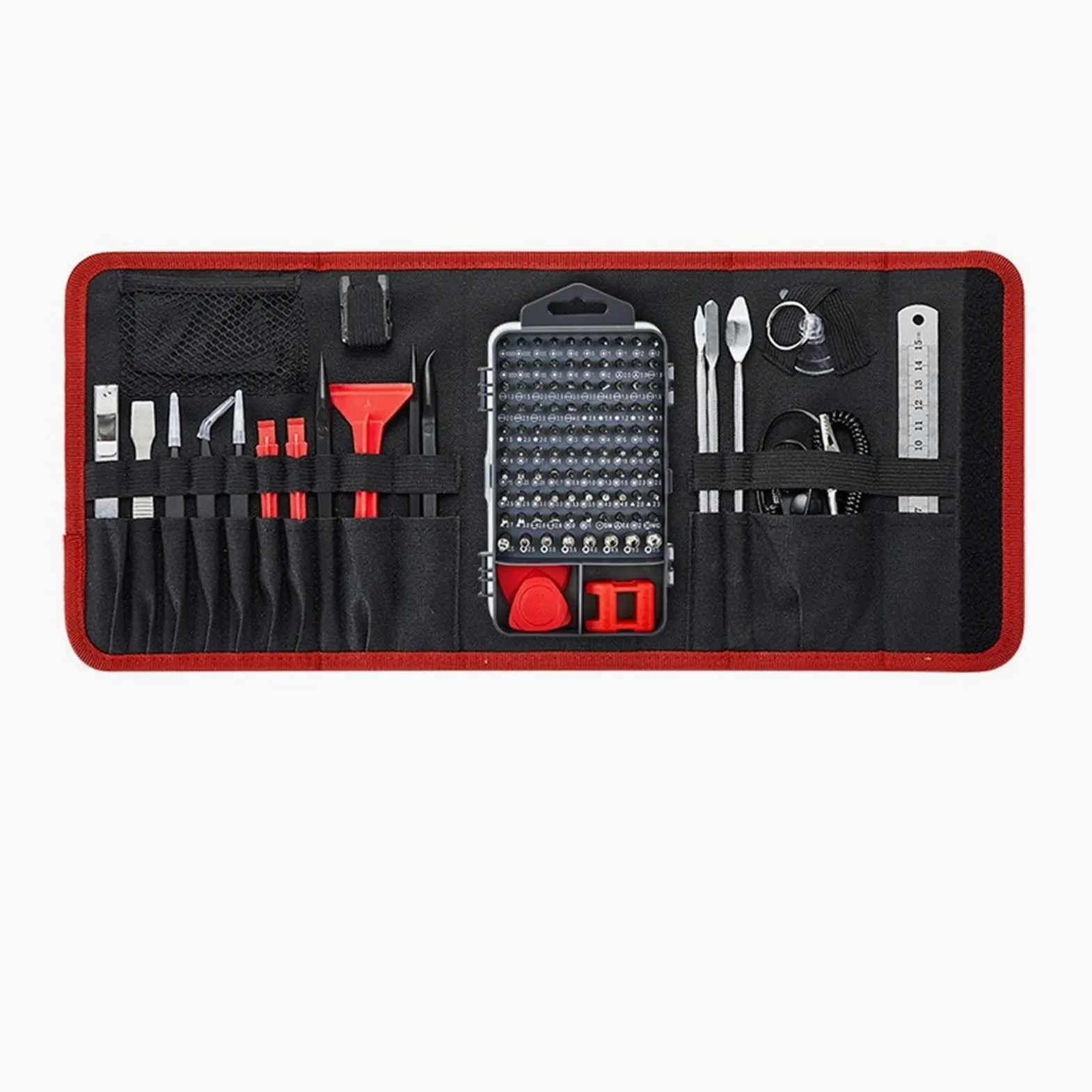 Generic Zestaw wkrętaków 135 w 1 wkrętak precyzyjny bity magnetyczne DIY telefon Laptop zestaw narzędzi do naprawy(RED)
