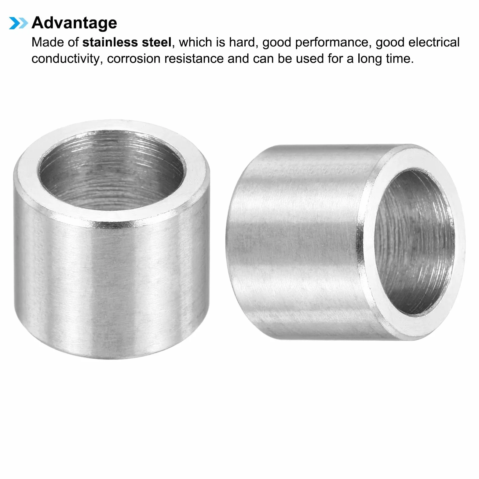 PATIKIL Elementy dystansowe ze stali nierdzewnej M9, 12 szt. metalowa przekładka 9 mm ID x 12 mm średnica zewnętrzna x 10 mm L śruba dystansowa do śruby 11/81.3 cm lub M9
