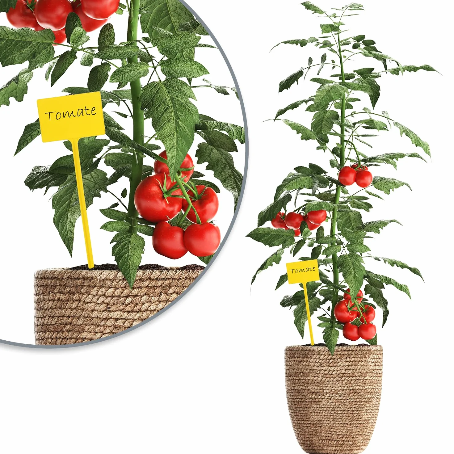 Etykiety do roślin 35 cm znaczniki do ogrodu balkon tabliczki do grządek donic 25 sztuk żółte