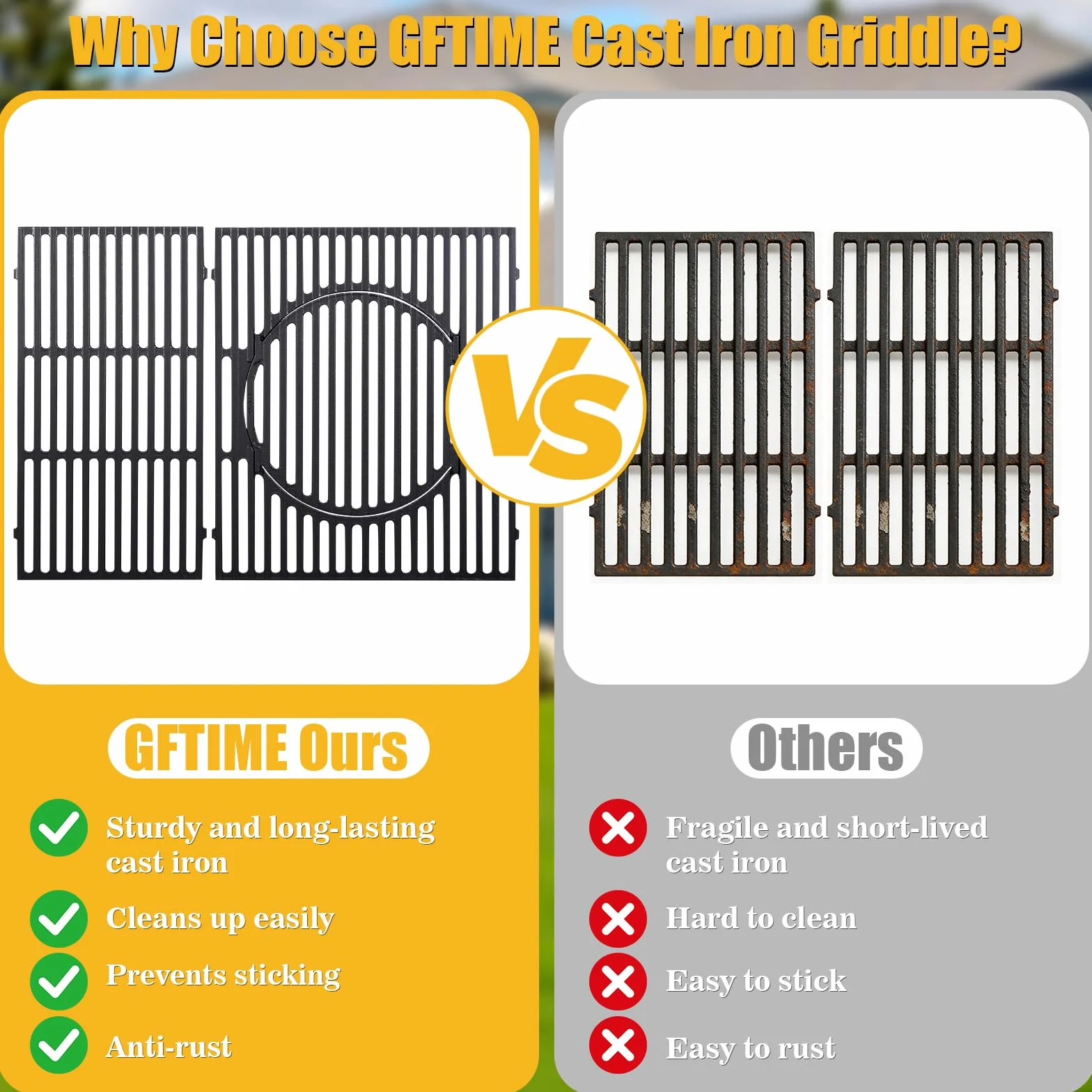 GFTIME Switch Grid system rusztu 43 x 42 cm do Enders Chicago 3, ruszt do grillowania, części zamienne