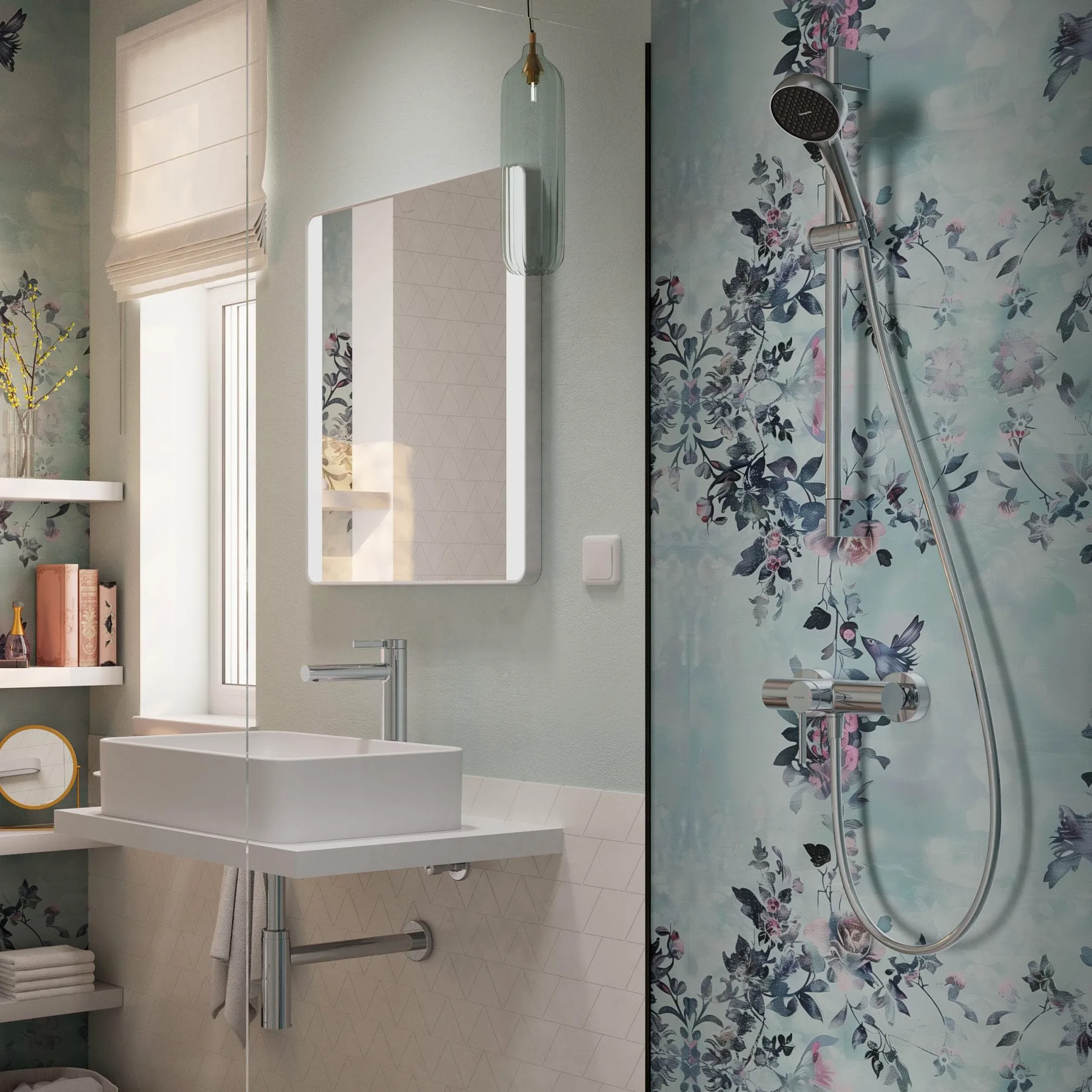hansgrohe Zesis S - jednouchwytowa bateria prysznicowa natynkowy do 1 odbiornika, armatura łazienkowa, chrom, 74621000