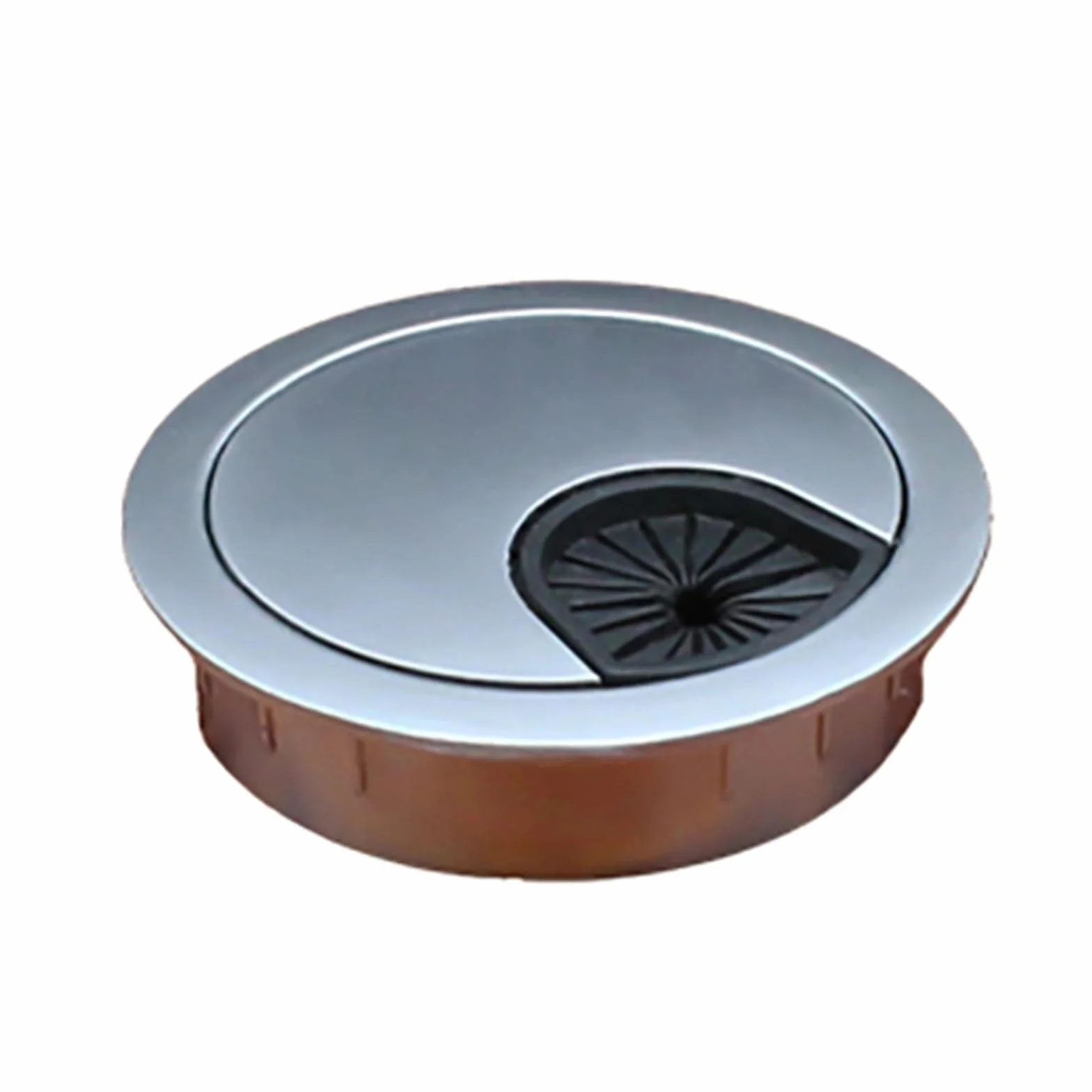 Kable na biurko 50/60/80 mm, do organizera biurowego (srebrny, 80 mm)