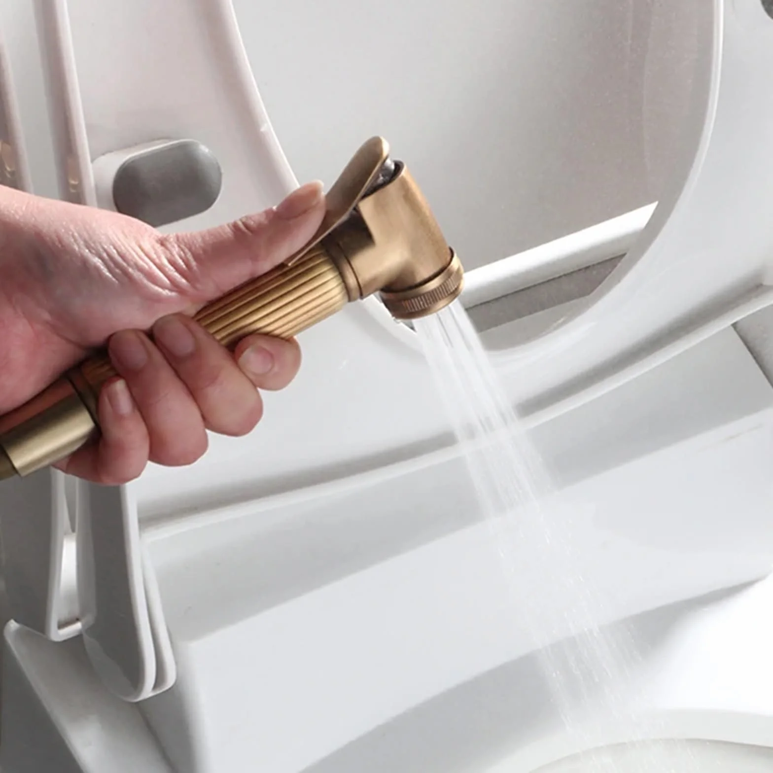 Zestaw słuchawkowy ręczny bidet głowica prysznicowa Shattaf Antyczny brąz Zestaw zaworów miedzianych, baterie strumieniowe (antyczny 2)