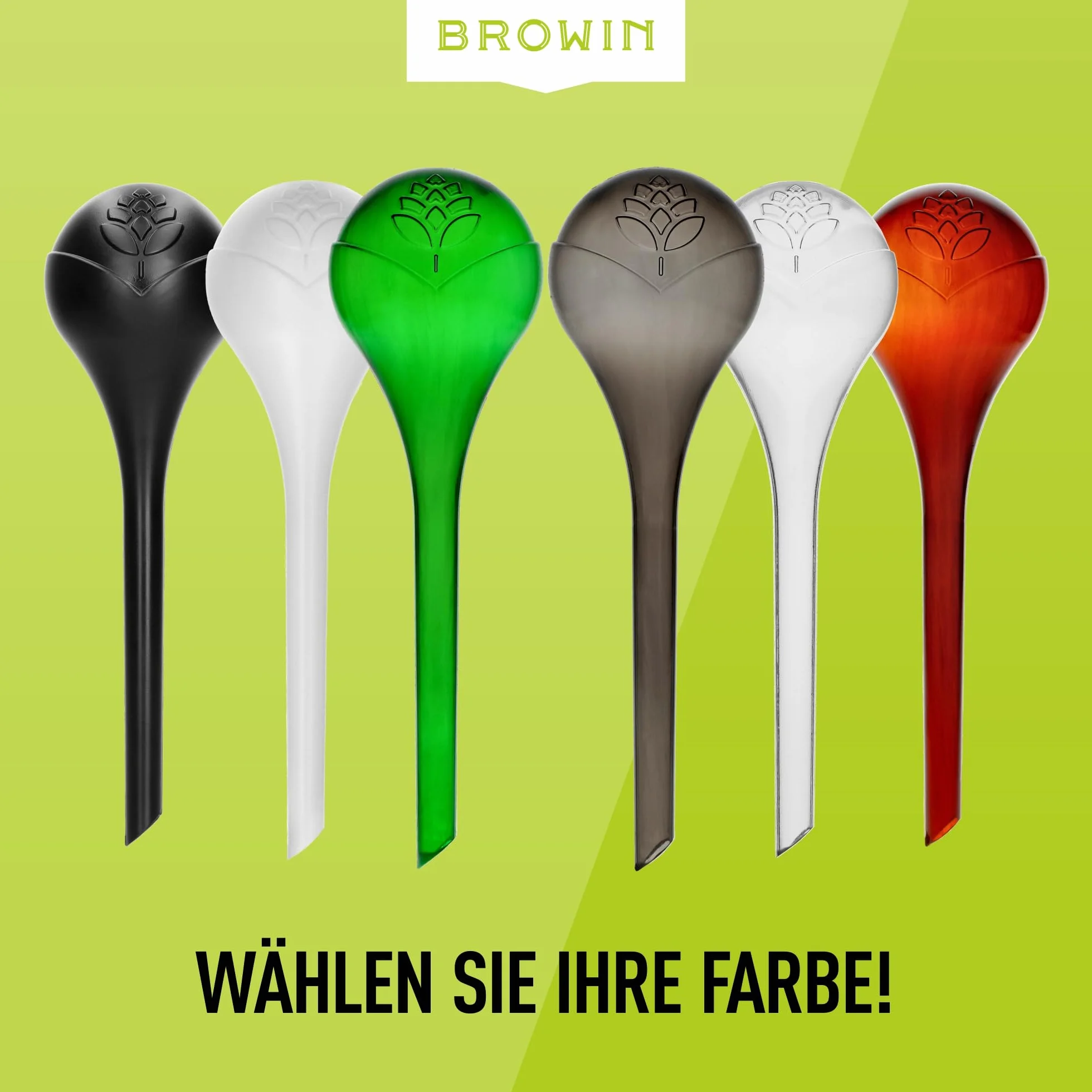 BROWIN® Kule nawadniające do roślin 720919 | zestaw do automatycznego nawadniania roślin 400 ml (4 szt., Czarne)