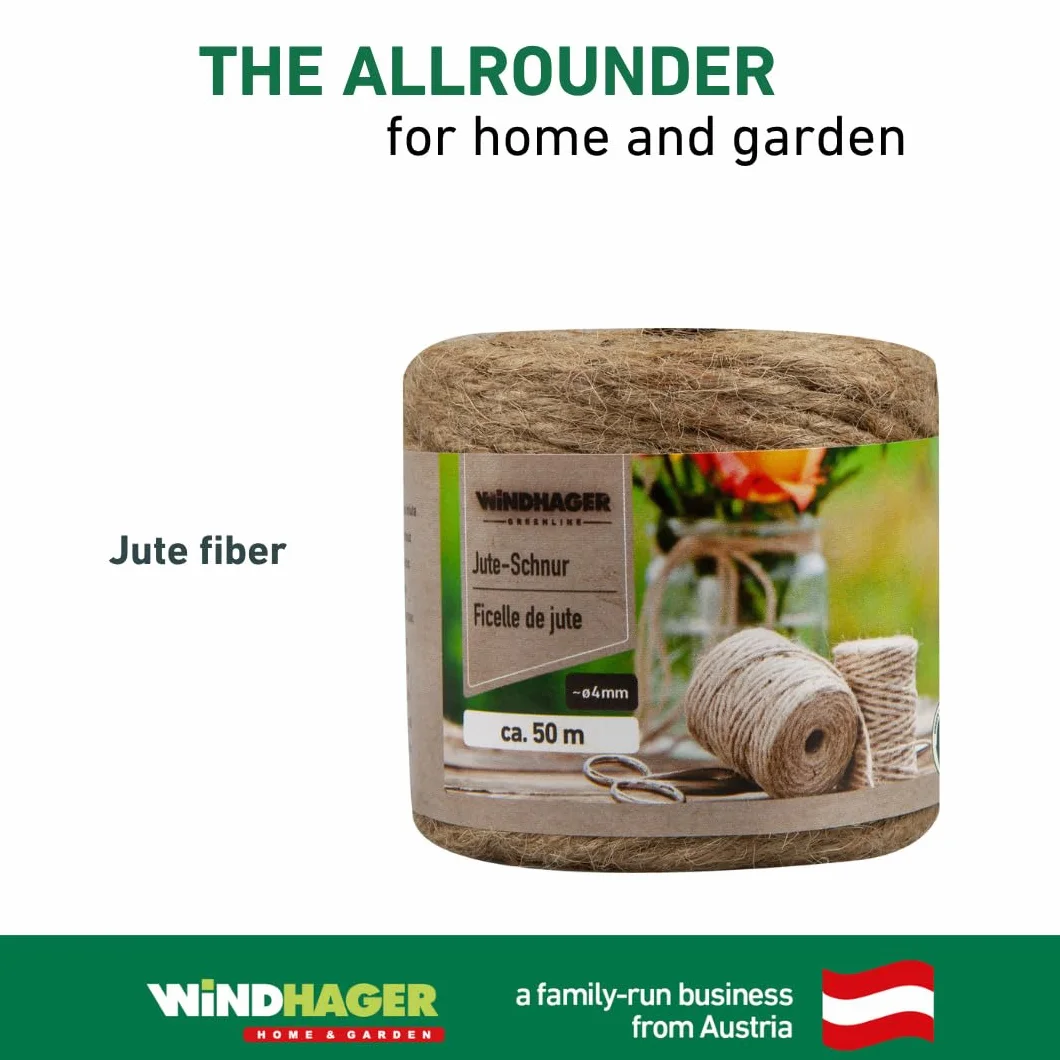 Windhager Sznurek Jutowy 4 mm x 50 m Brązowy
