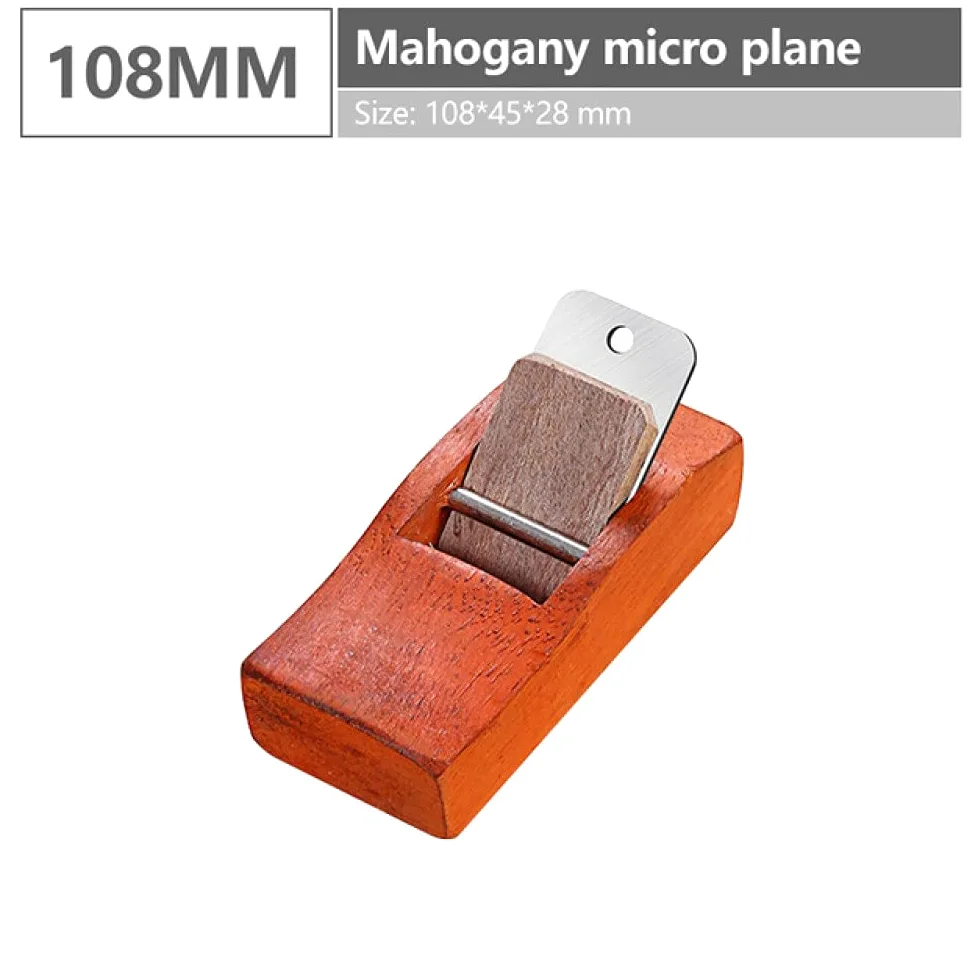 strug do drewna, Ręczny strugarka do obróbki drewna Narzędzie strugania Płaski Dolna krawędź Narzędzia przycinania dla stolarza(108mm Mahogany)