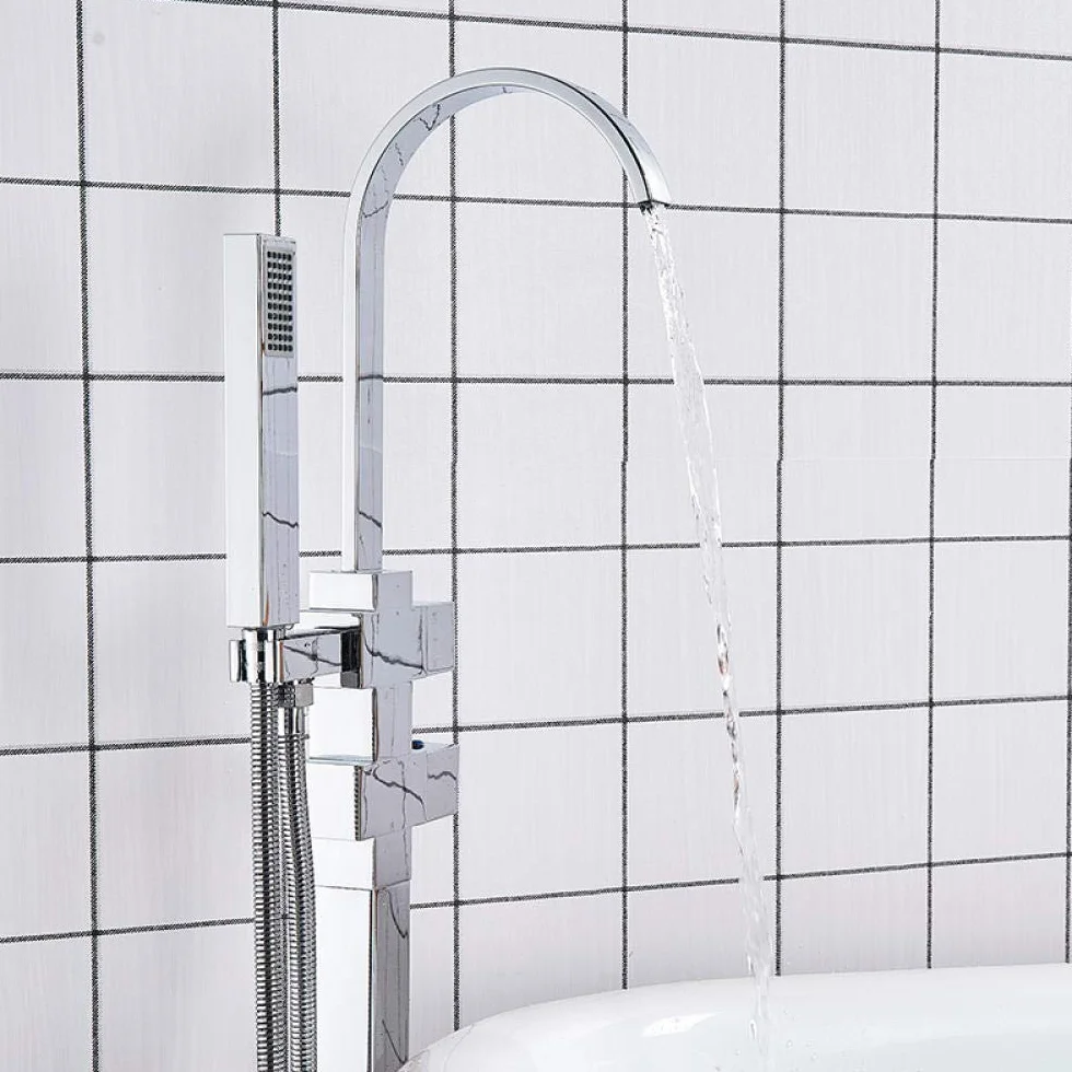 Bateria Termostatyczna Do Wanny, Montowana Na Podłodze, Bateria Umywalkowa Do Wanny, Bateria Jednouchwytowa Z Termostatem, Bateria Mieszająca Wodę Z Prysznicem Ręcznym