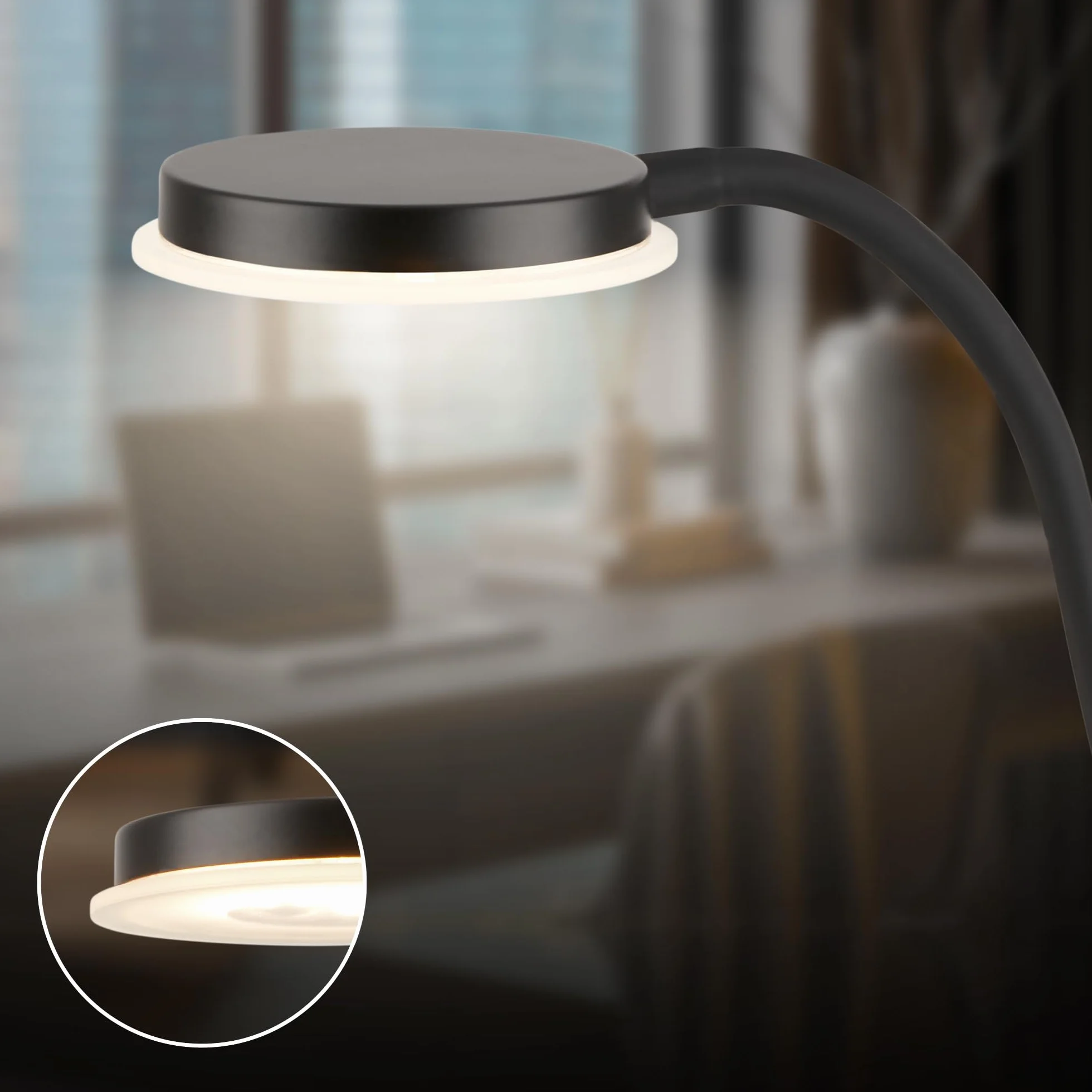 BRILONER - Lampa biurkowa z przełącznikiem kablowym, ciepła biała barwa światła, obrotowa, lampka do czytania, lampa zaciskowa, lampka zaciskowa, lampka nocna, lampka do czytania dla dzieci, lampa