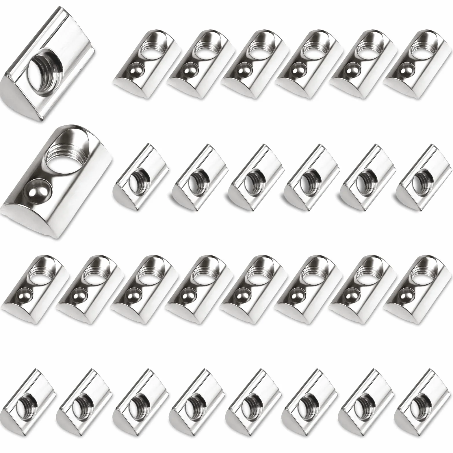 30 sztuk kamieni do rowków M8 z centrowaniem kulki, rowek, 8 sztuk, zestaw śrub z rowkiem, seria 40, M8, profil aluminiowy 40 x 40, stal węglowa, nakrętka ślizgowa z kulką sprężynową do drukarki 3D