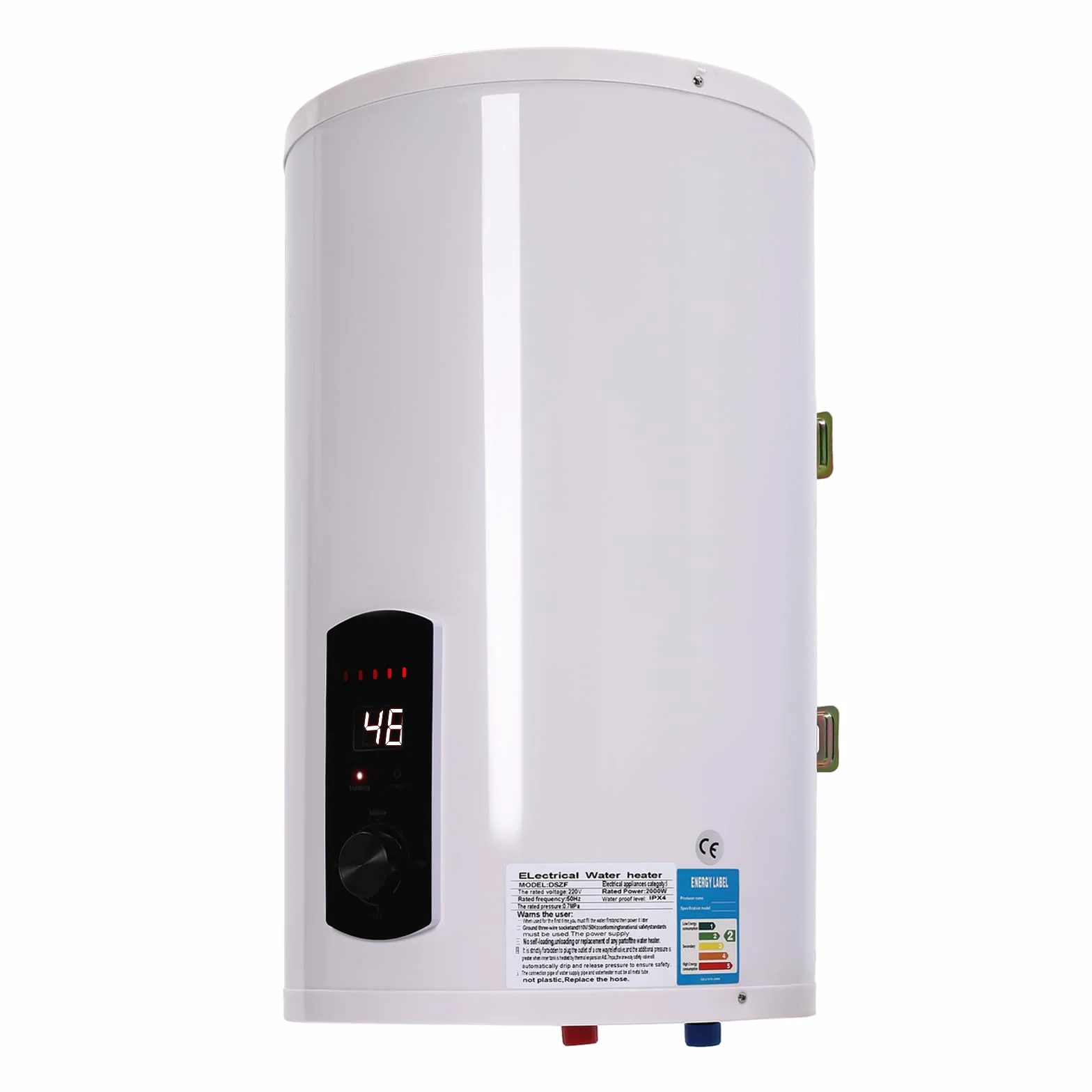 Podgrzewacz przepływowy 30 l, 25-75℃, bojler na wodę, prysznic 2000 W, elektryczny podgrzewacz wody, bojler, magazynowanie, ogrzewanie zbiornika, podgrzewacz wody do zlewu