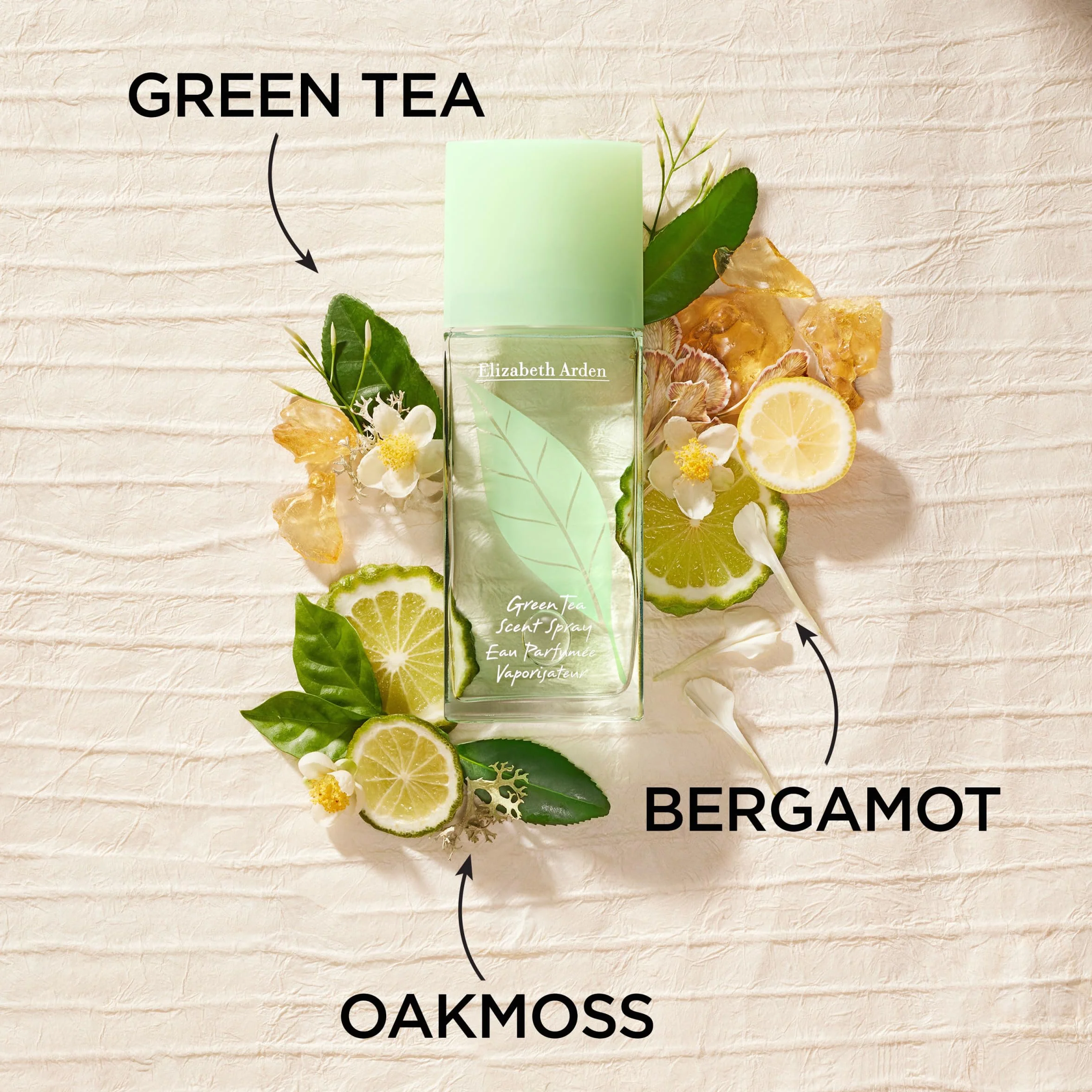 Elizabeth Arden Green Tea – Eau de Parfum Spray femme/women, 50 ml, orzeźwiający zapach damski z kwiatową nutą cytrusową, naturalne składniki i wybrane nuty zapachowe, perfumy na co dzień