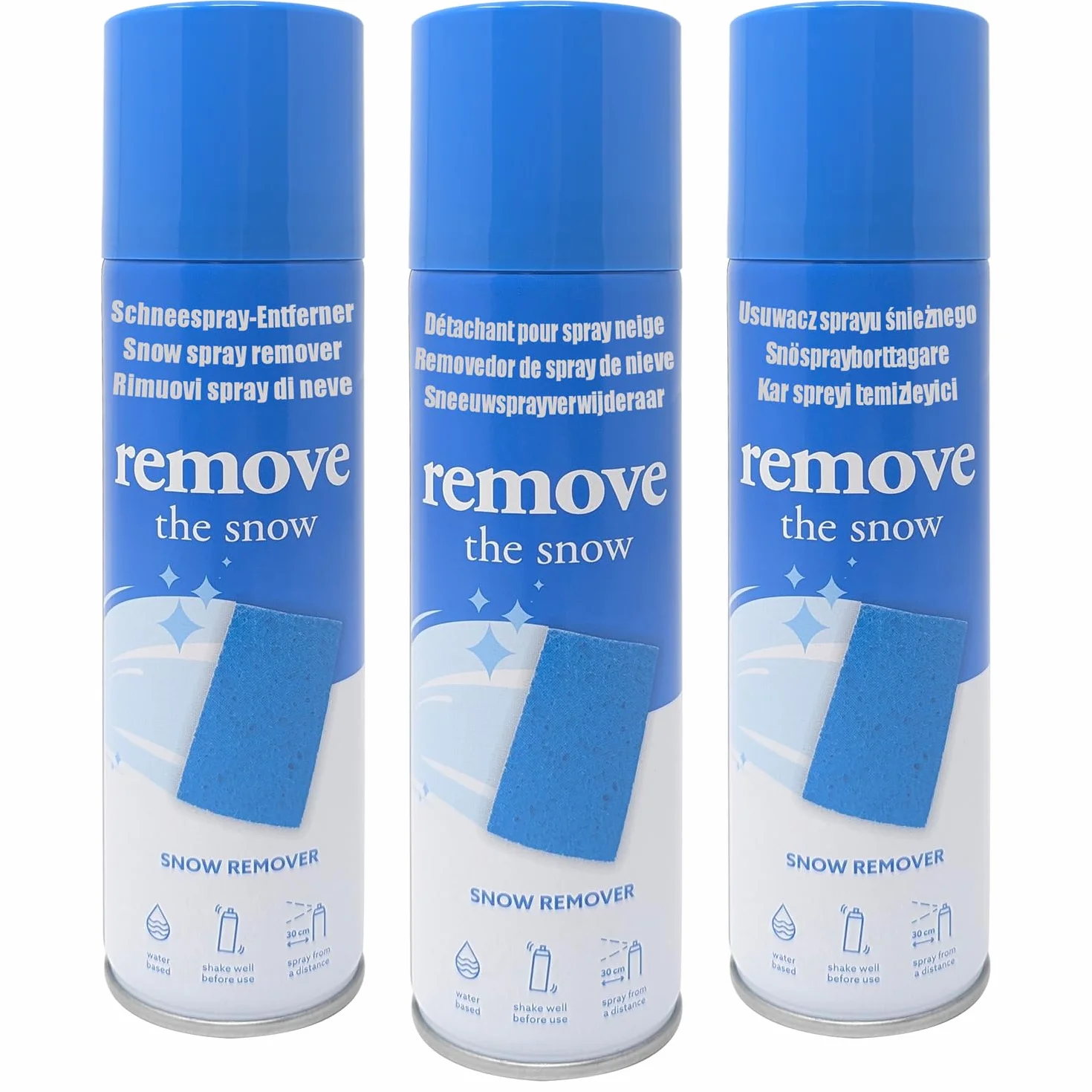 COM-FOUR® środek do usuwania śniegu spray do okien i luster świecący w ciemności