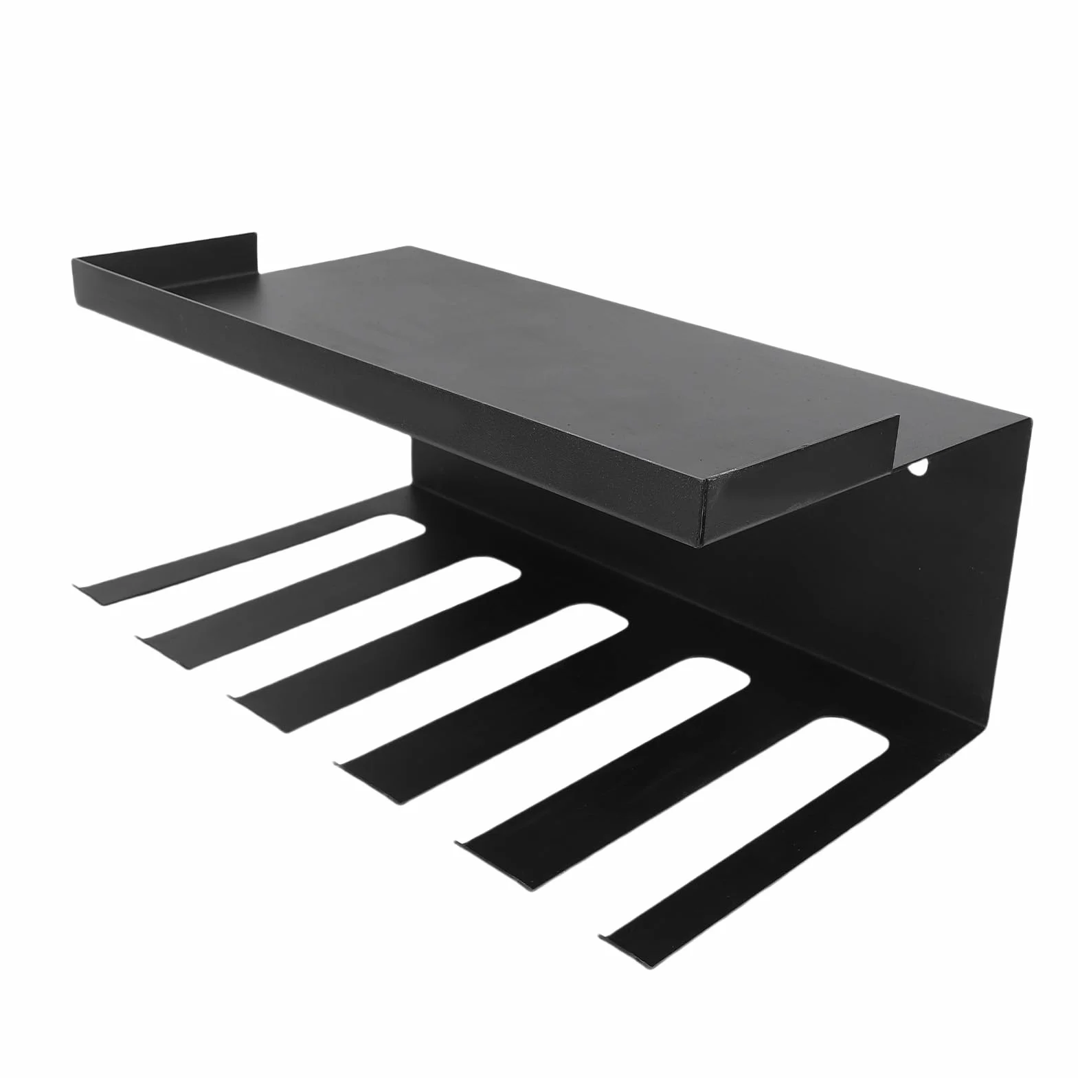 Organizer na Elektronarzędzia do Montażu na ścianie, Wytrzymały Metalowy Stojak Narzędzia z 5 Miejscami do Przechowywania wierteł i półką Akcesoria, Warsztatu i Garażu
