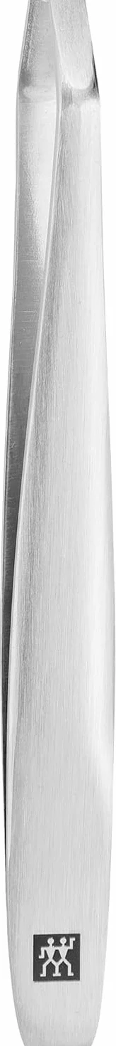 ZWILLING Pęseta kątowa (wyrywanie brwi, szorstkie, idealnie skalibrowane końcówki, hipoalergiczna), premium, srebrna, 90 mm
