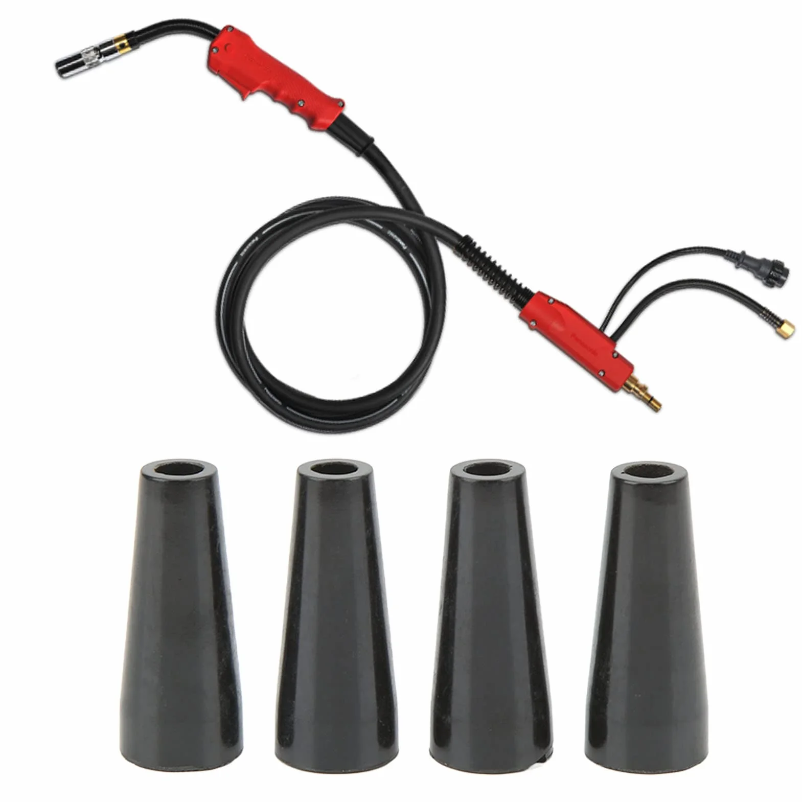 Dysza Bezgazowa z Rdzeniem Topnikowym do Spawania Elektrycznego 63582 Spawacz Flux 125, 4 szt. Bezgazowa Dysza Rdzeniowa z Rdzeniem Topnikowym, Samoochronne Części Spawalnicze,