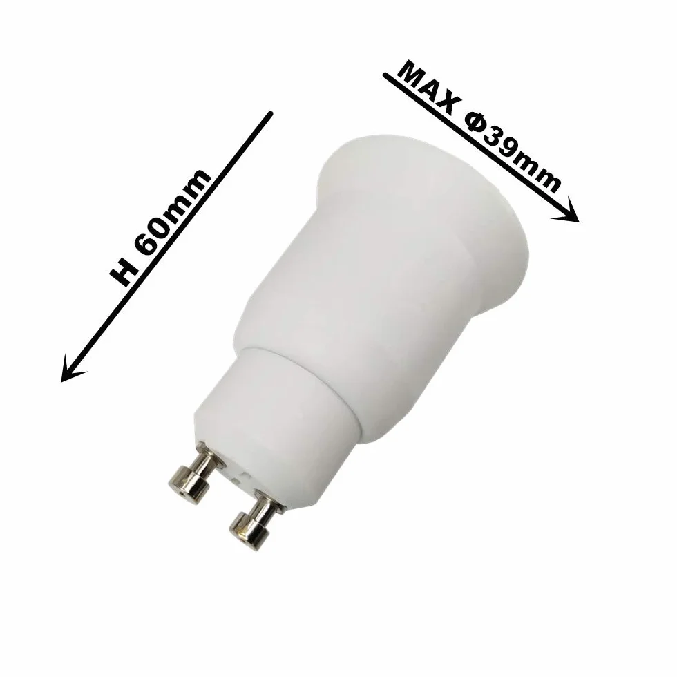 6 sztuk GU10 na E27 adapter cokołu lampy do lamp LED