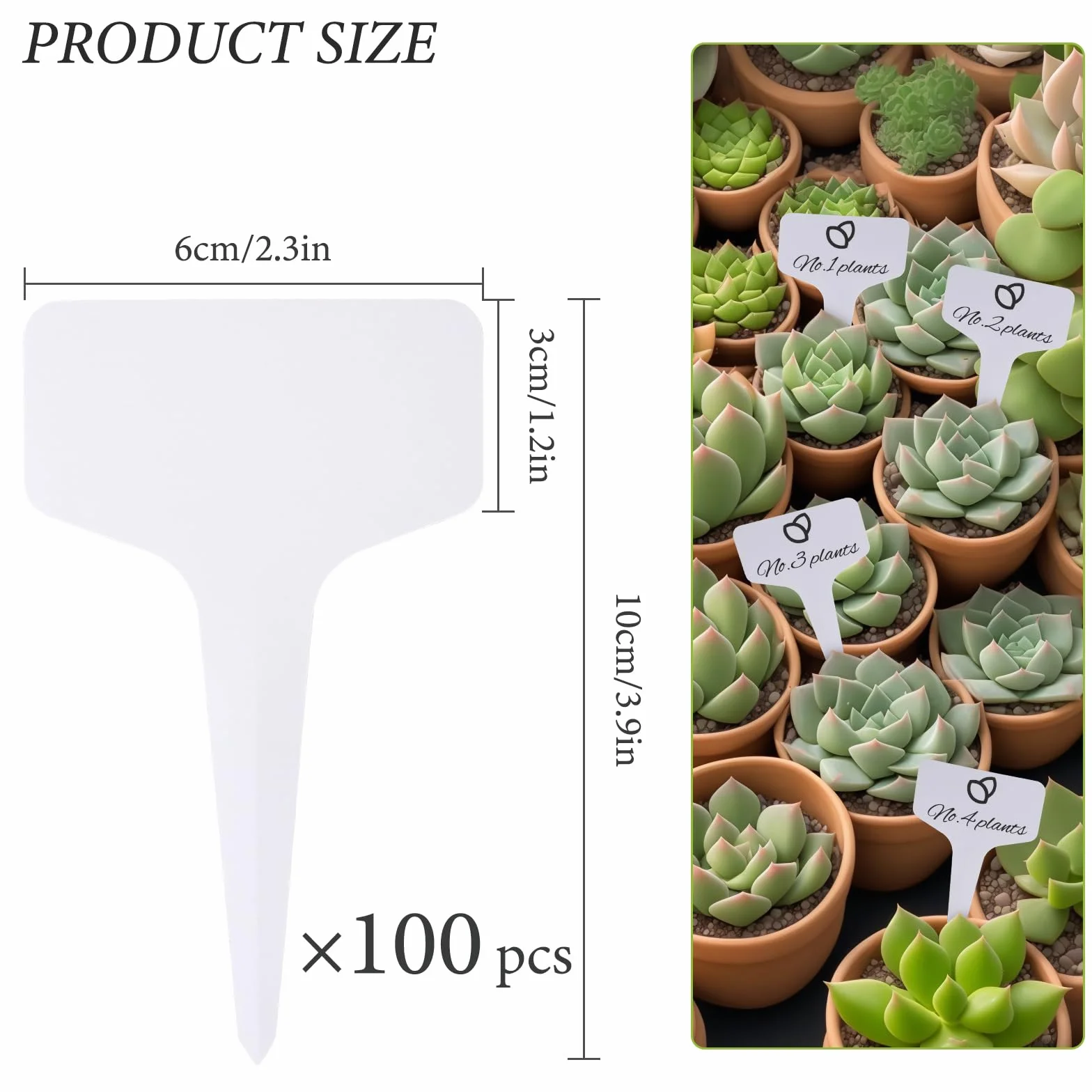 Białe plastikowe etykiety na rośliny T 6x10 cm 95 sztuk do ogrodu ziół warzyw kwiatów