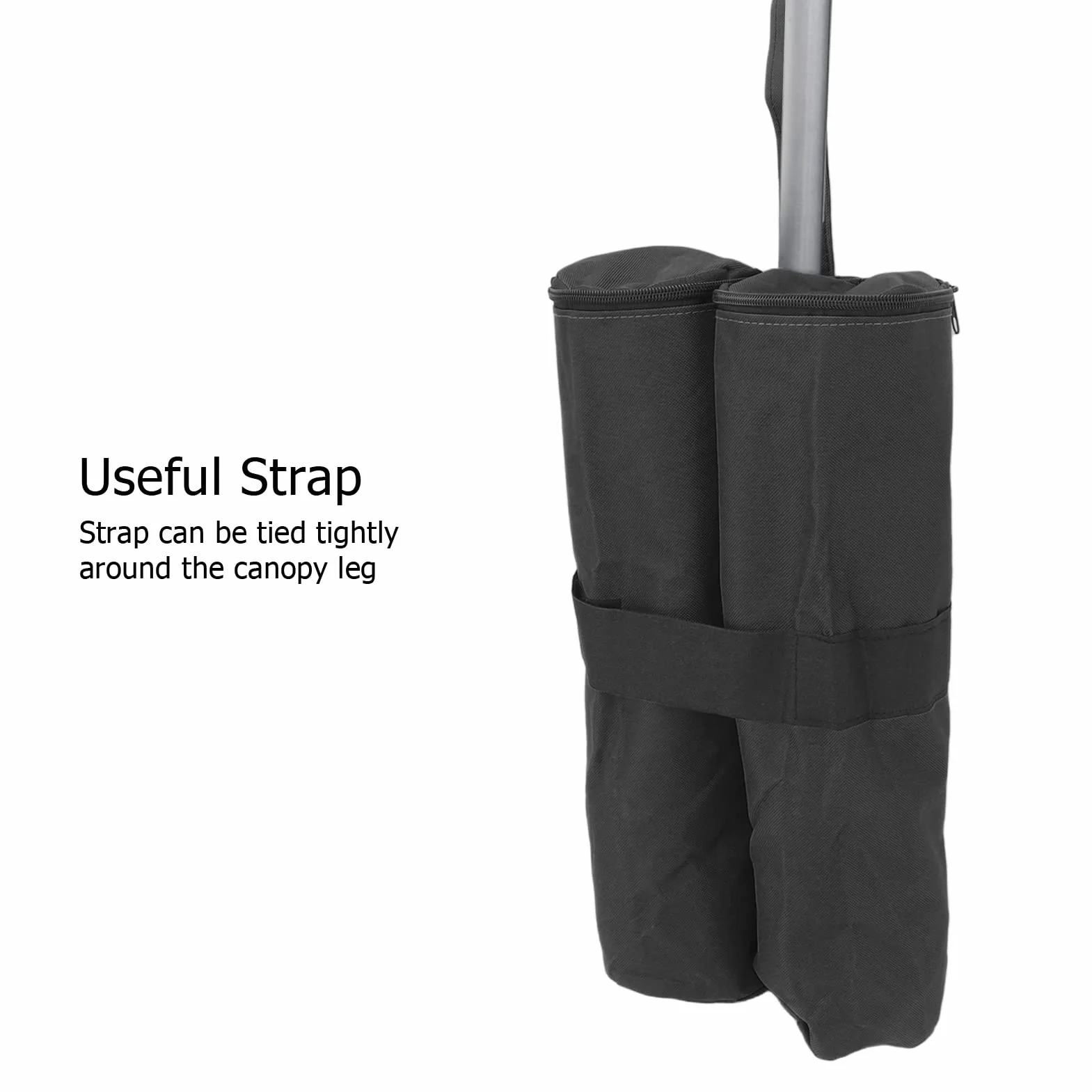 Worki obciążeniowe piaskowe Oxford 600D wiatroszczelne wodoodporne 10-15 kg czarny