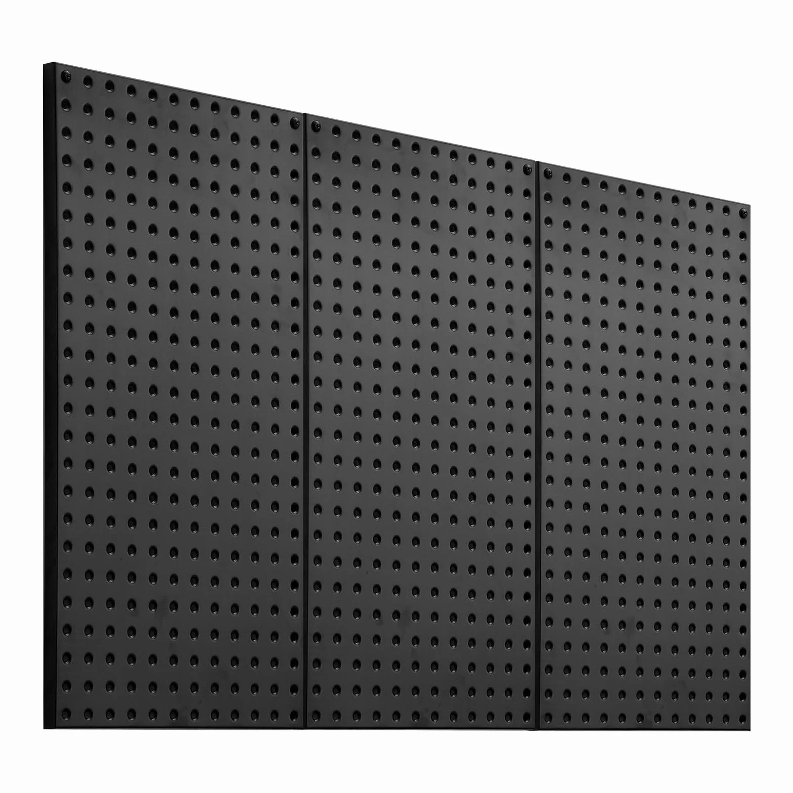 VEVOR Metalowe panele pegboardowe, 61 x 30 cm, 3 panele, wytrzymała stalowa tablica na śledzie, organizer ścienny, do salonu, garażu, przechowywania narzędzi, stołu warsztatowego, organizacji biura,